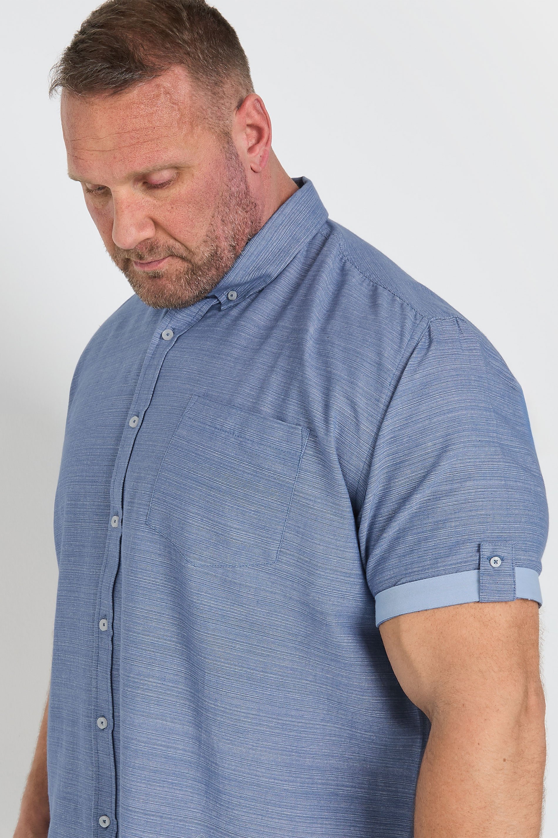 BadRhino Big & Tall Airforce Blue Slub Shirt | BadRhino 4