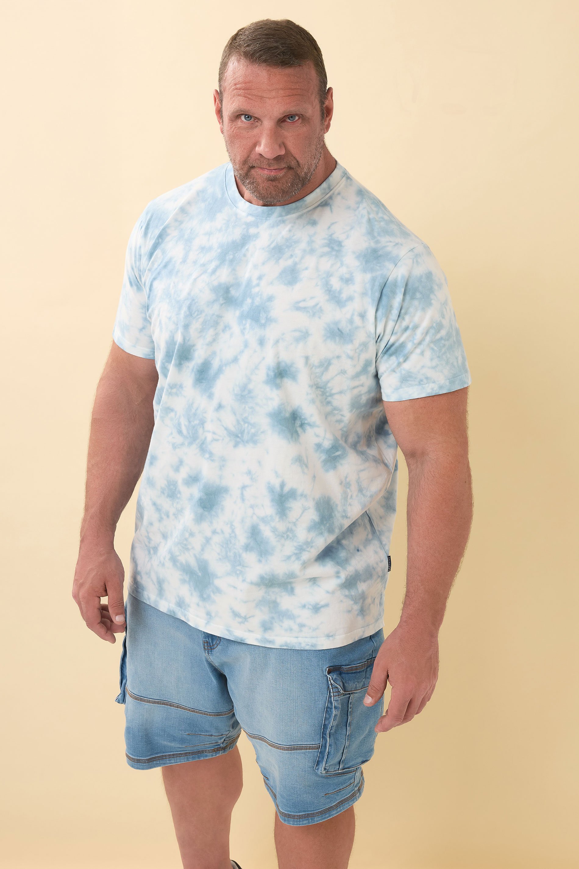 BadRhino Big & Tall Blue Tie Dye T-Shirt | BadRhino 1