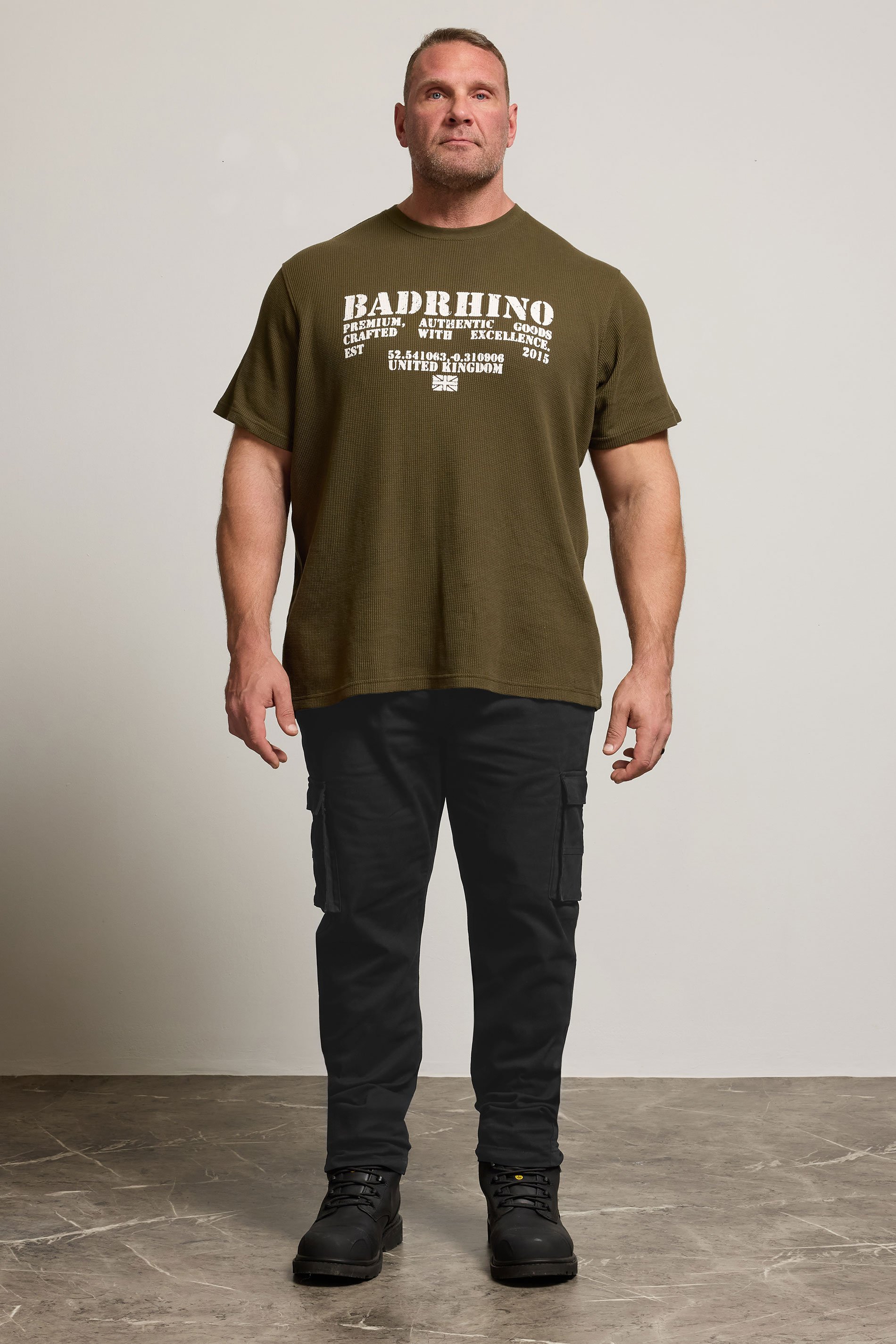 BadRhino Black Stretch Cargo Trousers | BadRhino 2