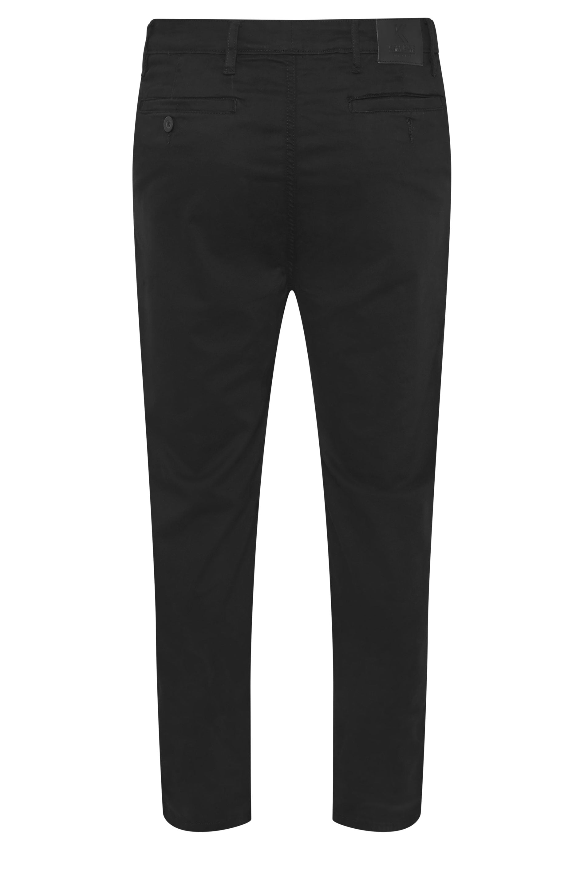 KAM Big & Tall Black Chino Trousers | BadRhino 4