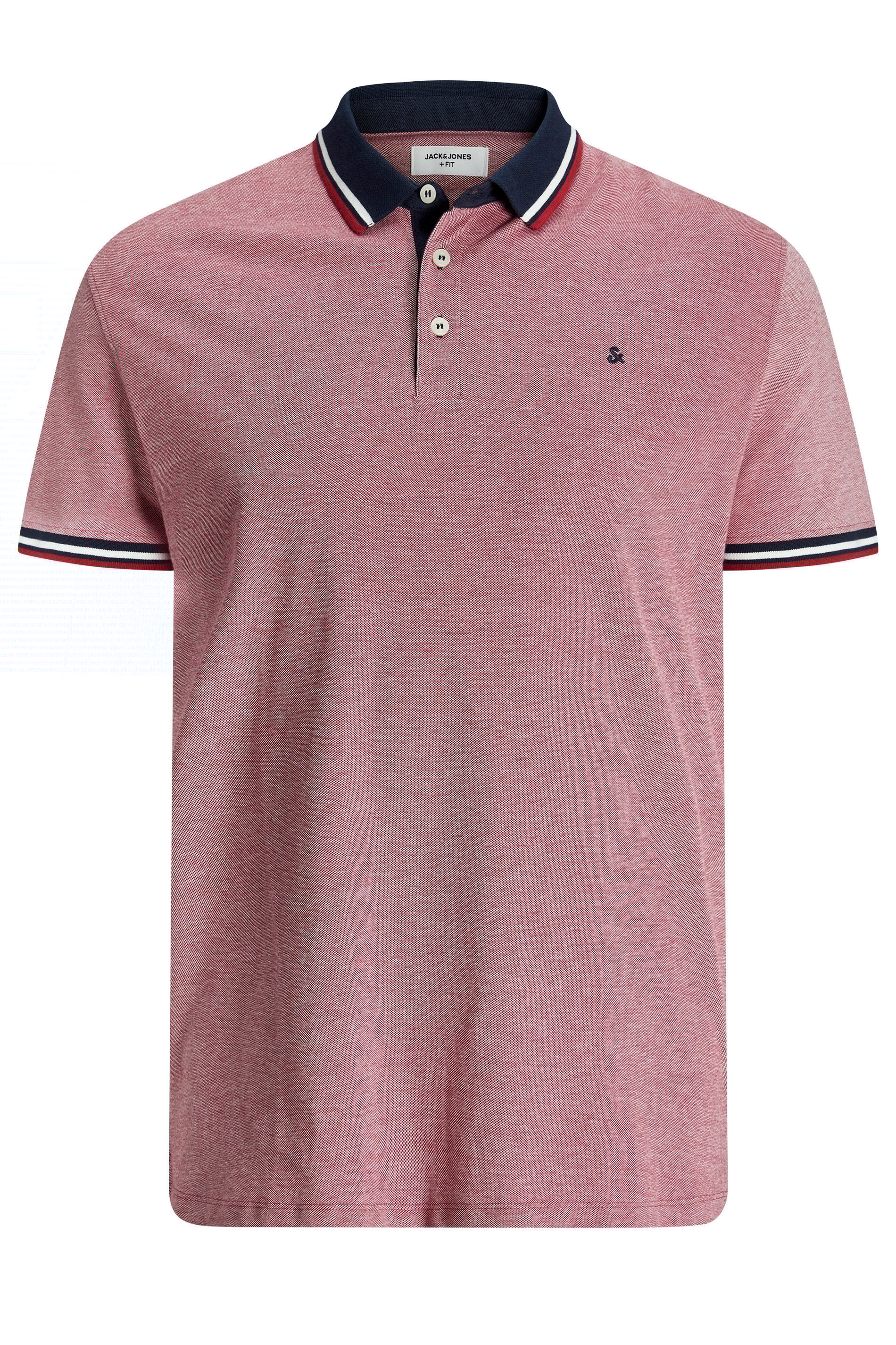 JACK & JONES Big & Tall Rio Red Paulos Polo Shirt | BadRhino 2