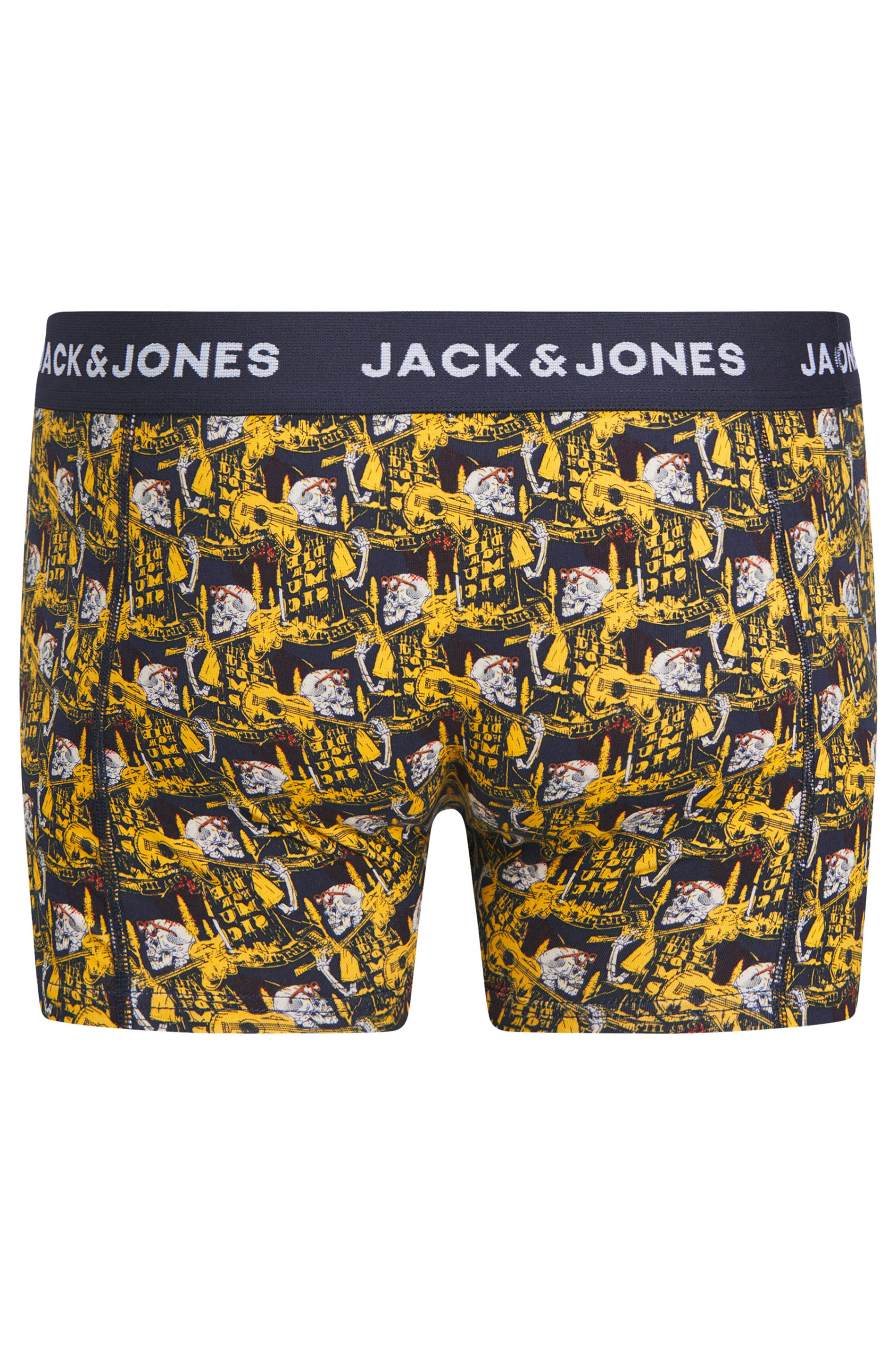 JACK & JONES Big & Tall 3 PACK Navy & Skull Print Boxers | BadRhino 7