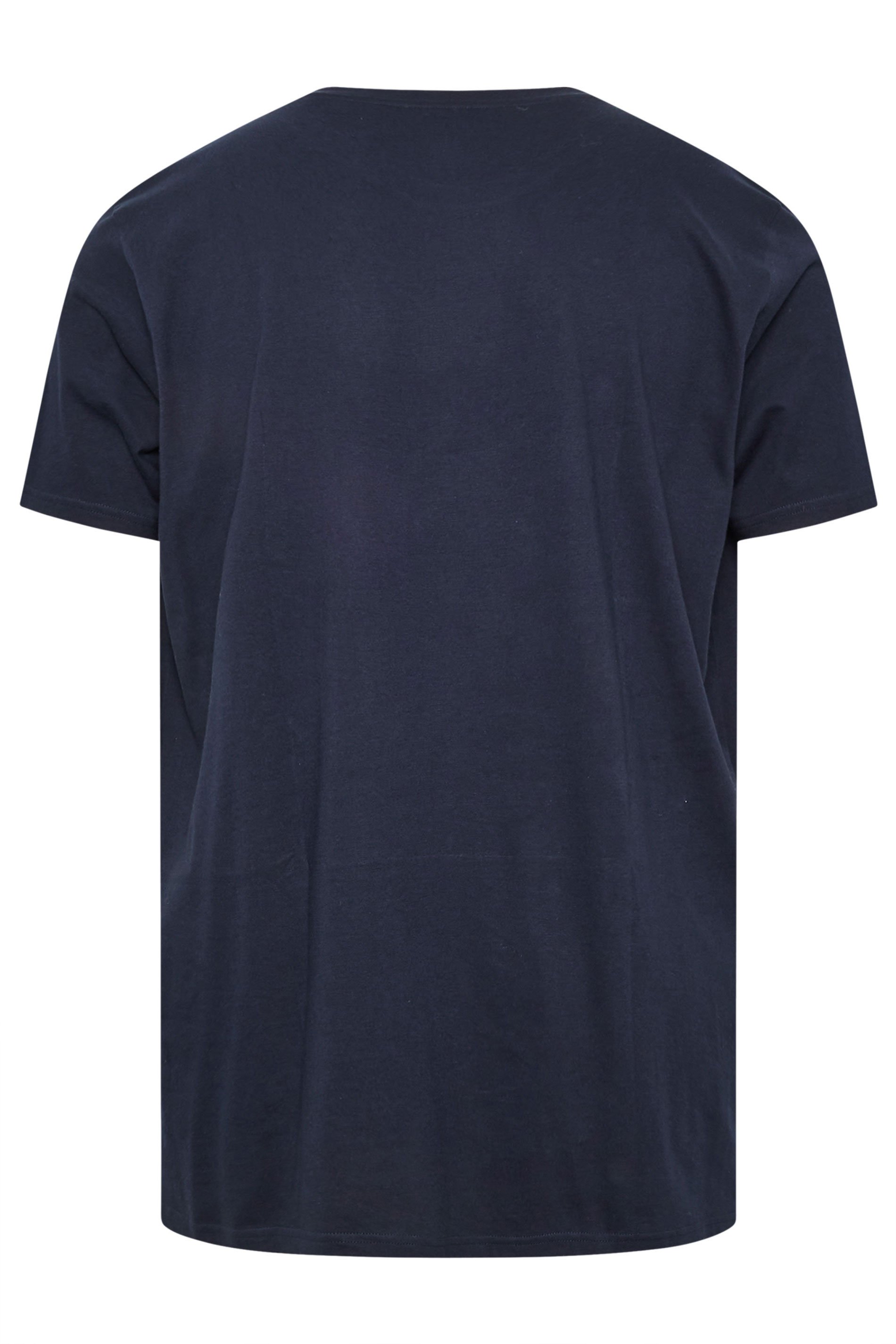 BadRhino Big & Tall Navy Blue Snowman Graphic Christmas T-Shirt | BadRhino 5