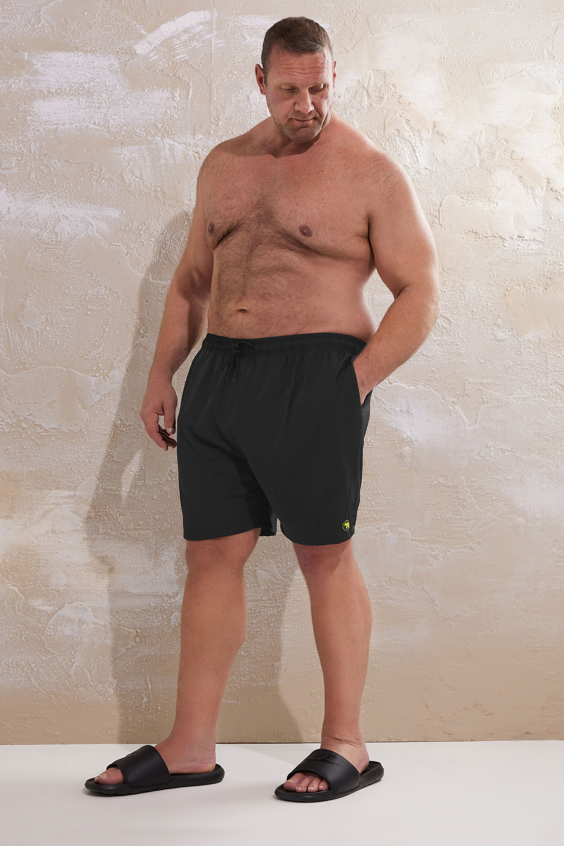 D555 Black Drawstring Swim Shorts | BadRhino 2