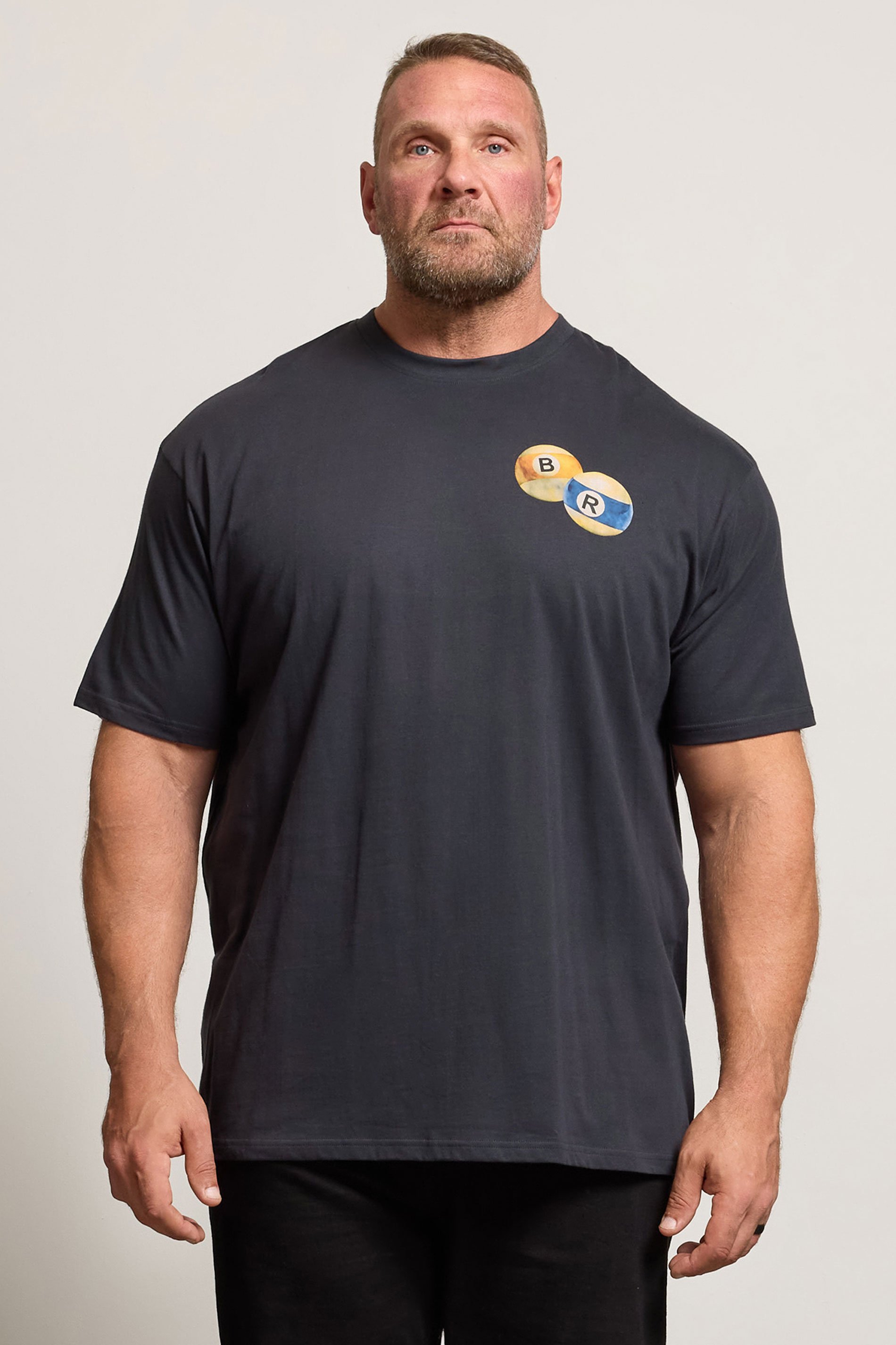 BadRhino Big & Tall Grey Billiards Club Graphic T-Shirt | BadRhino 1
