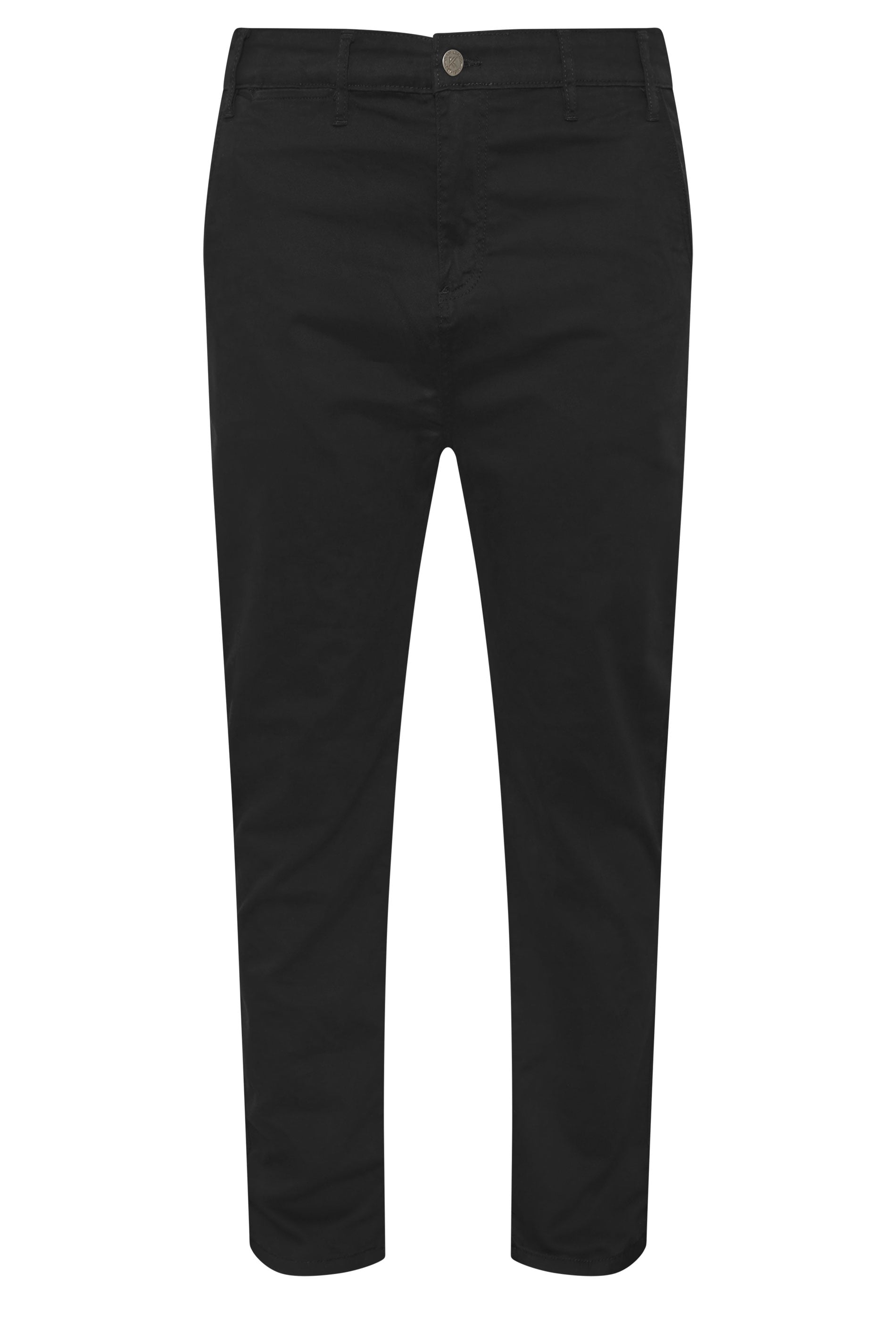 KAM Big & Tall Black Chino Trousers | BadRhino 2