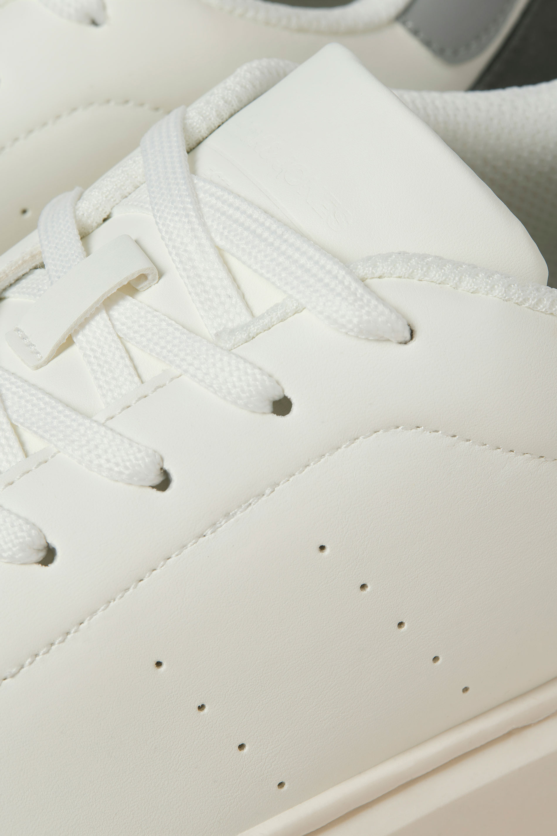 JACK & JONES White & Grey Court PU Trainer | BadRhino 5