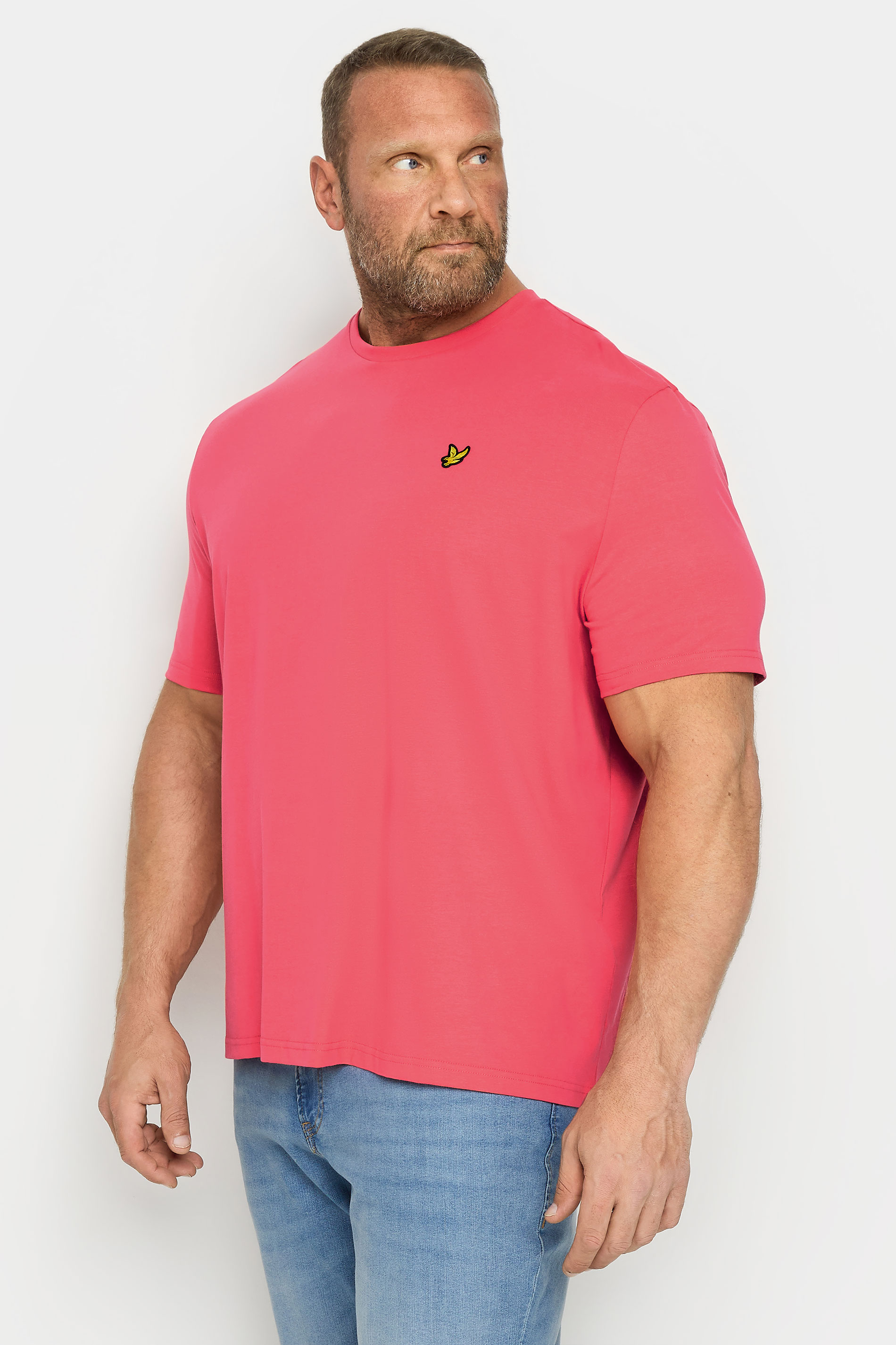 LYLE & SCOTT Big & Tall Pink Core T-Shirt | BadRhino 1