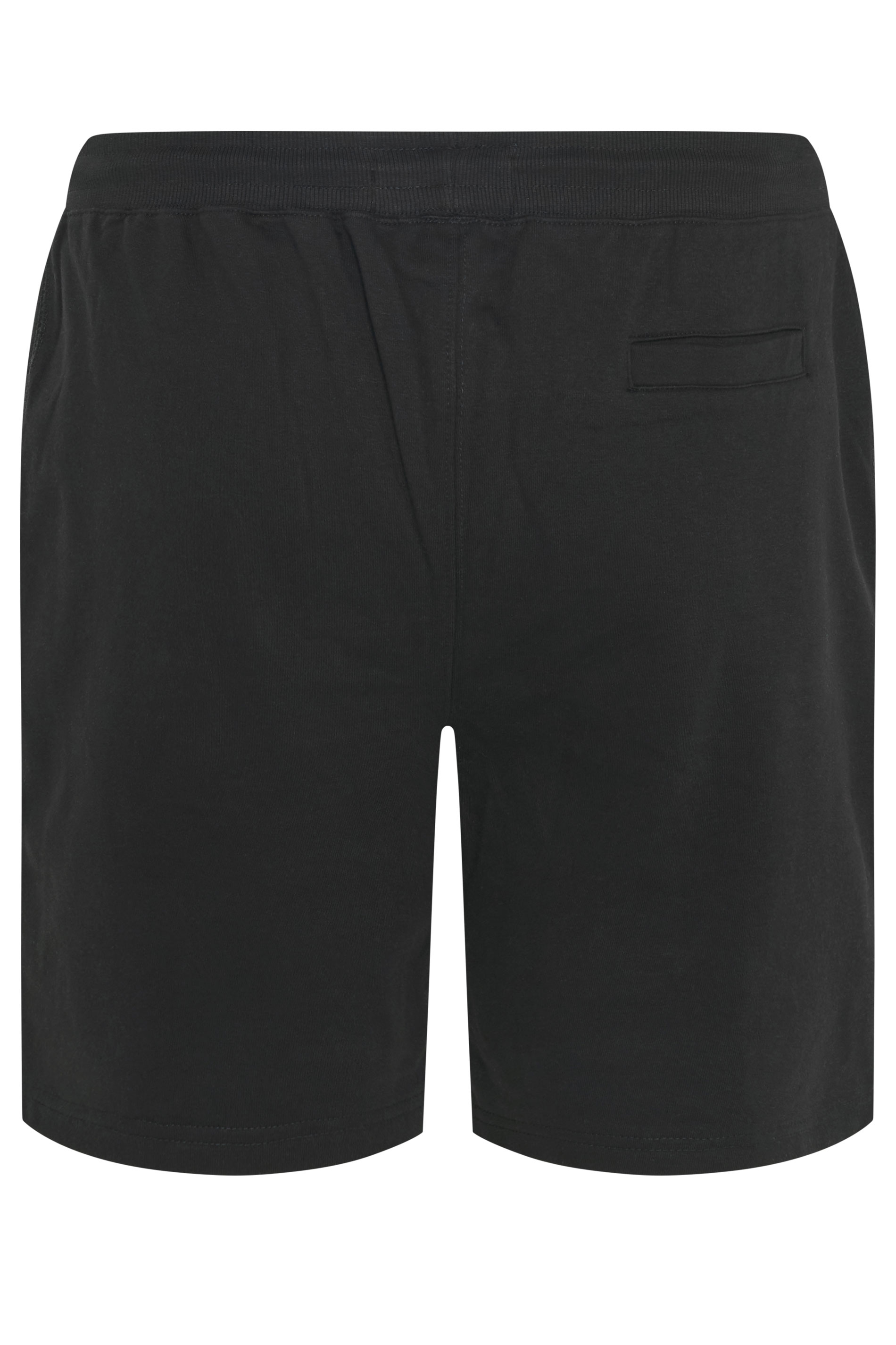 BDRNO Premium Big & Tall Black Logo Jogger Shorts | BadRhino 6