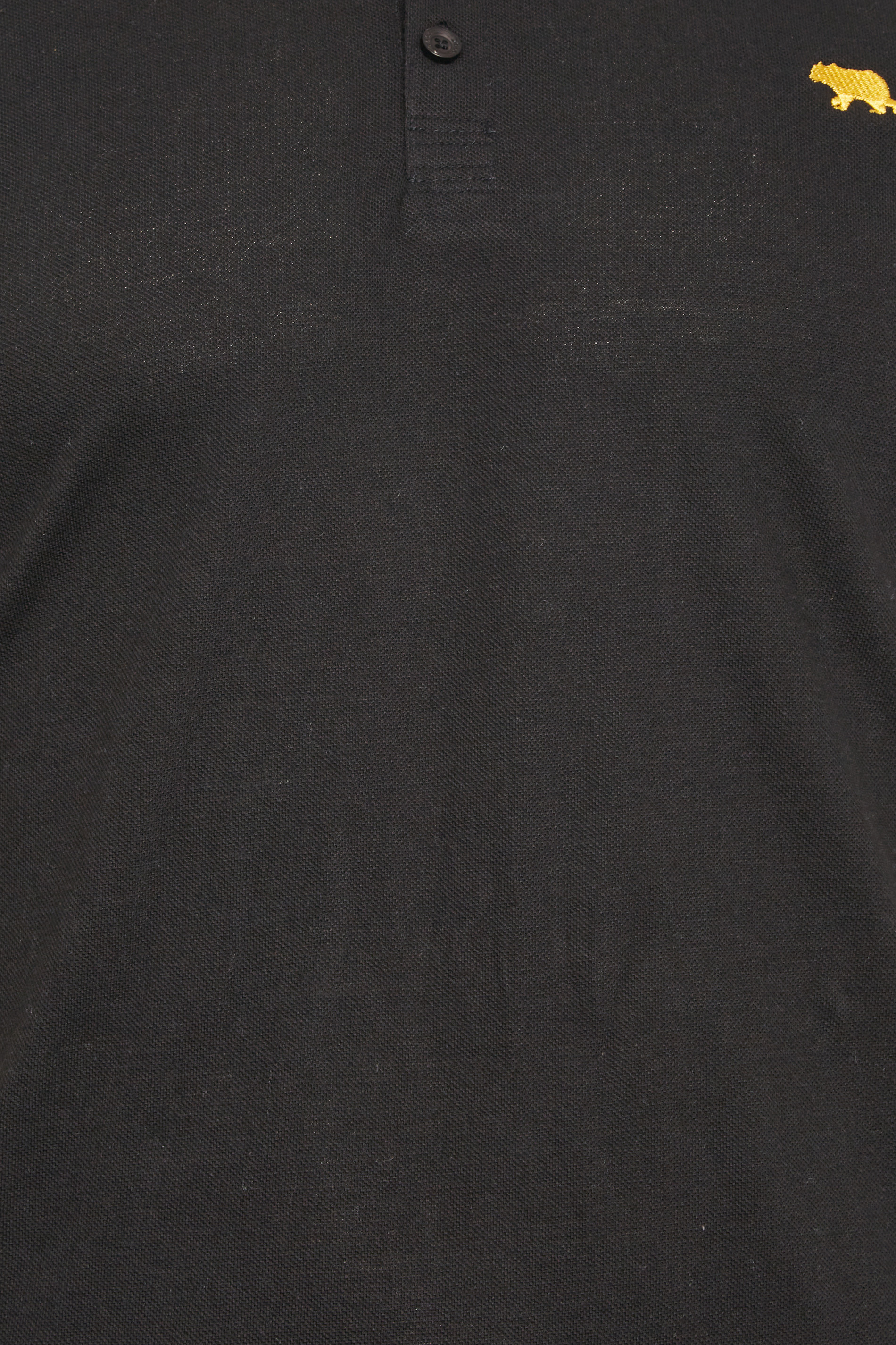 D555 Big & Tall Black Logo Short Sleeve Polo Shirt | BadRhino 2