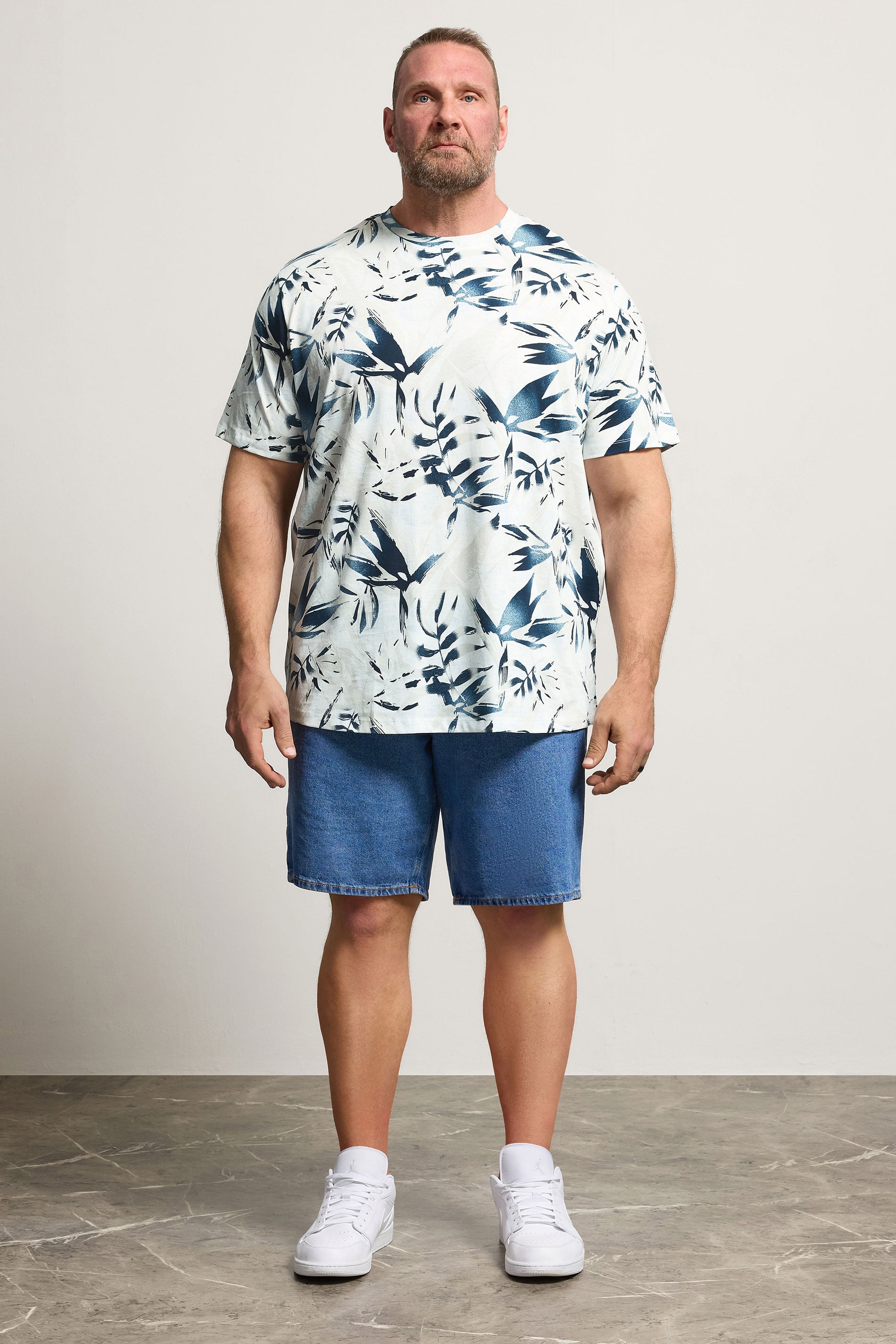 JACK & JONES Big & Tall Blue Denim Shorts | BadRhino 1