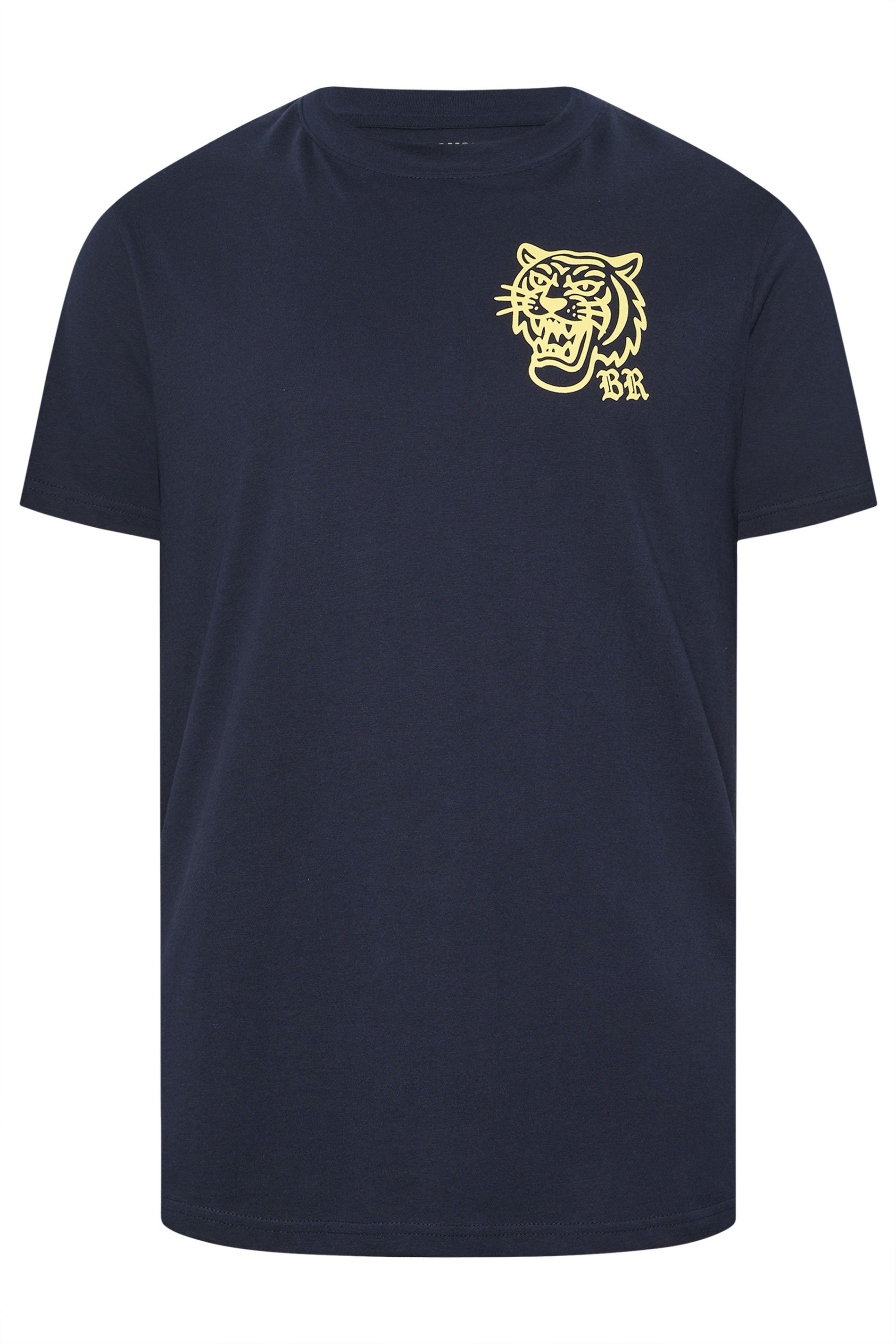 BadRhino Big & Tall Navy Blue Panther Graphic T-Shirt | BadRhino 1