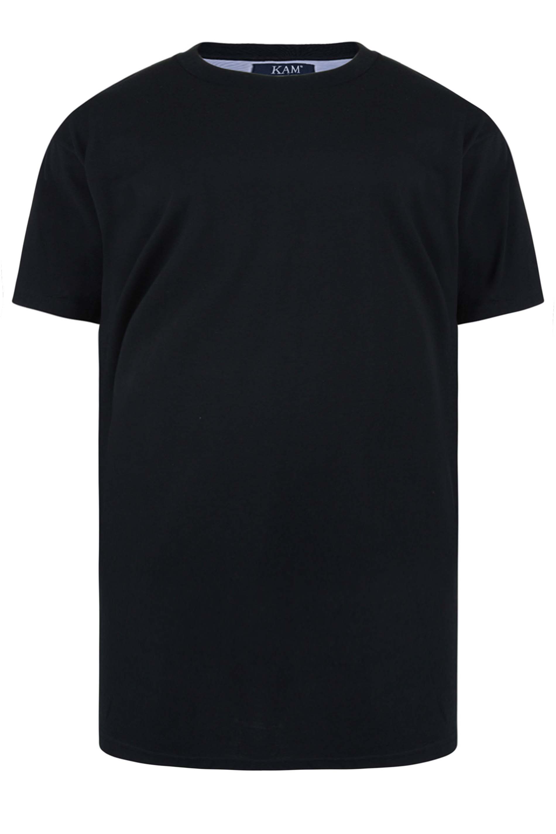 KAM Black Plain T-Shirt | BadRhino 2