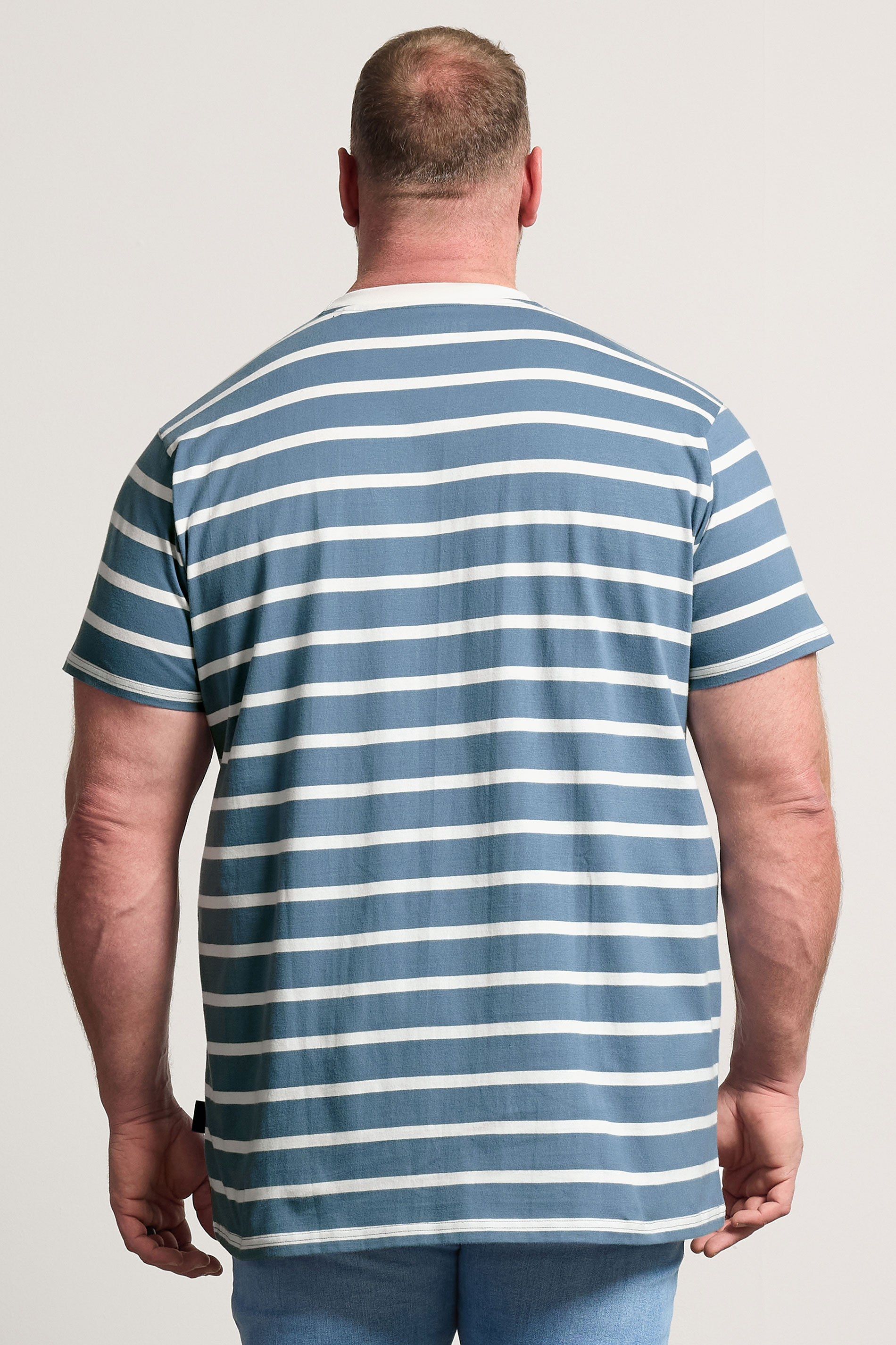 BadRhino Big & Tall Blue Extra Long Stripe T-Shirt | BadRhino 2