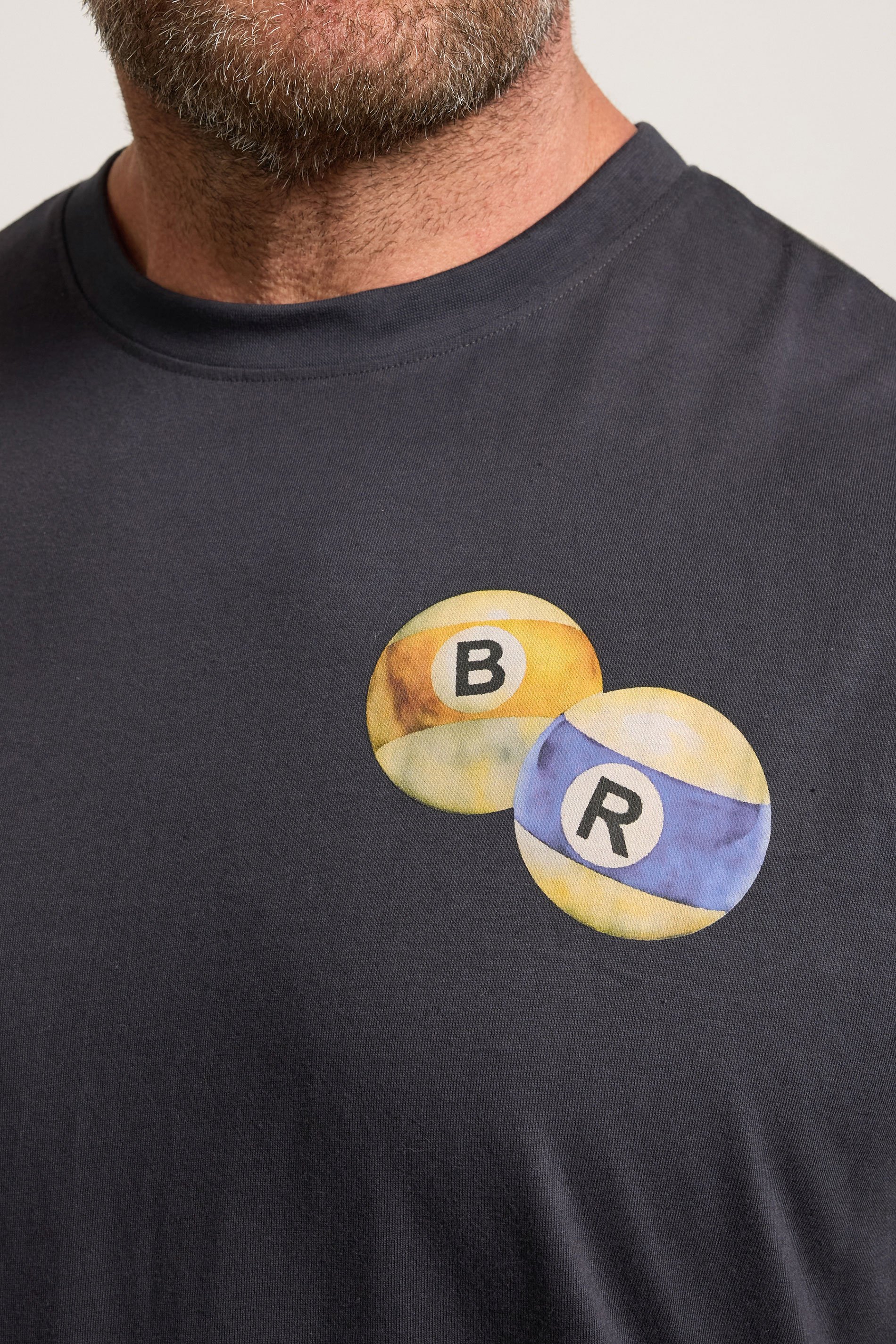 BadRhino Big & Tall Grey Billiards Club Graphic T-Shirt | BadRhino 5