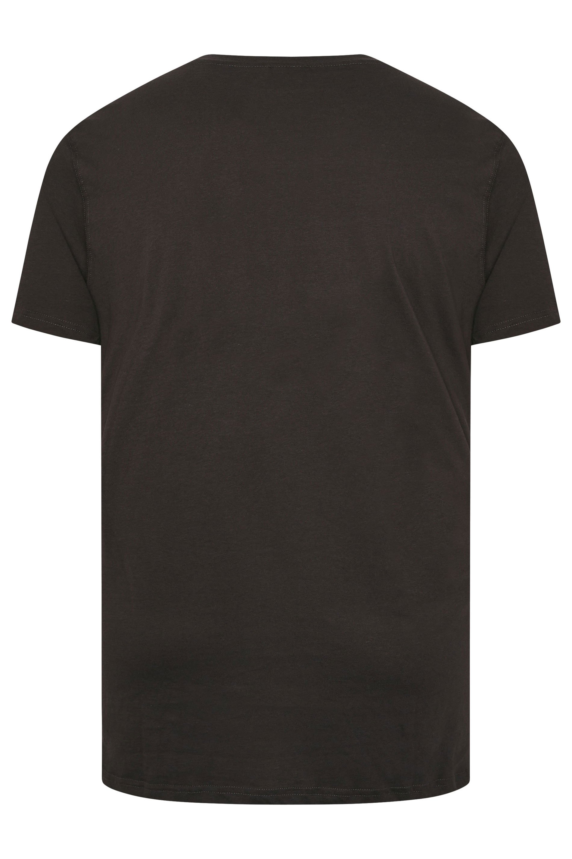 D555 Big & Tall Washed Black Pink Floyd Graphic Print T-Shirt | BadRhino 4