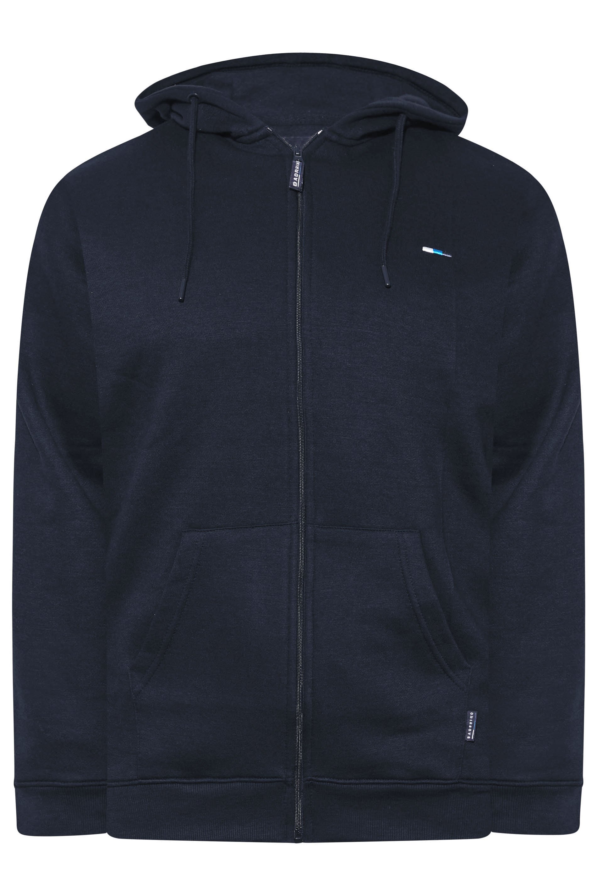 BadRhino Big & Tall 2 PACK Navy Blue Zip Through Hoodies | BadRhino 8