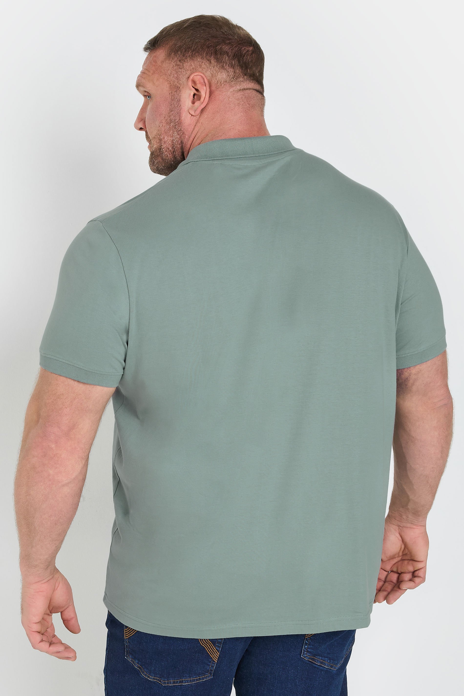 BadRhino Big & Tall 5 PACK Green & Blue JerseyPolo Shirts | BadRhino 4