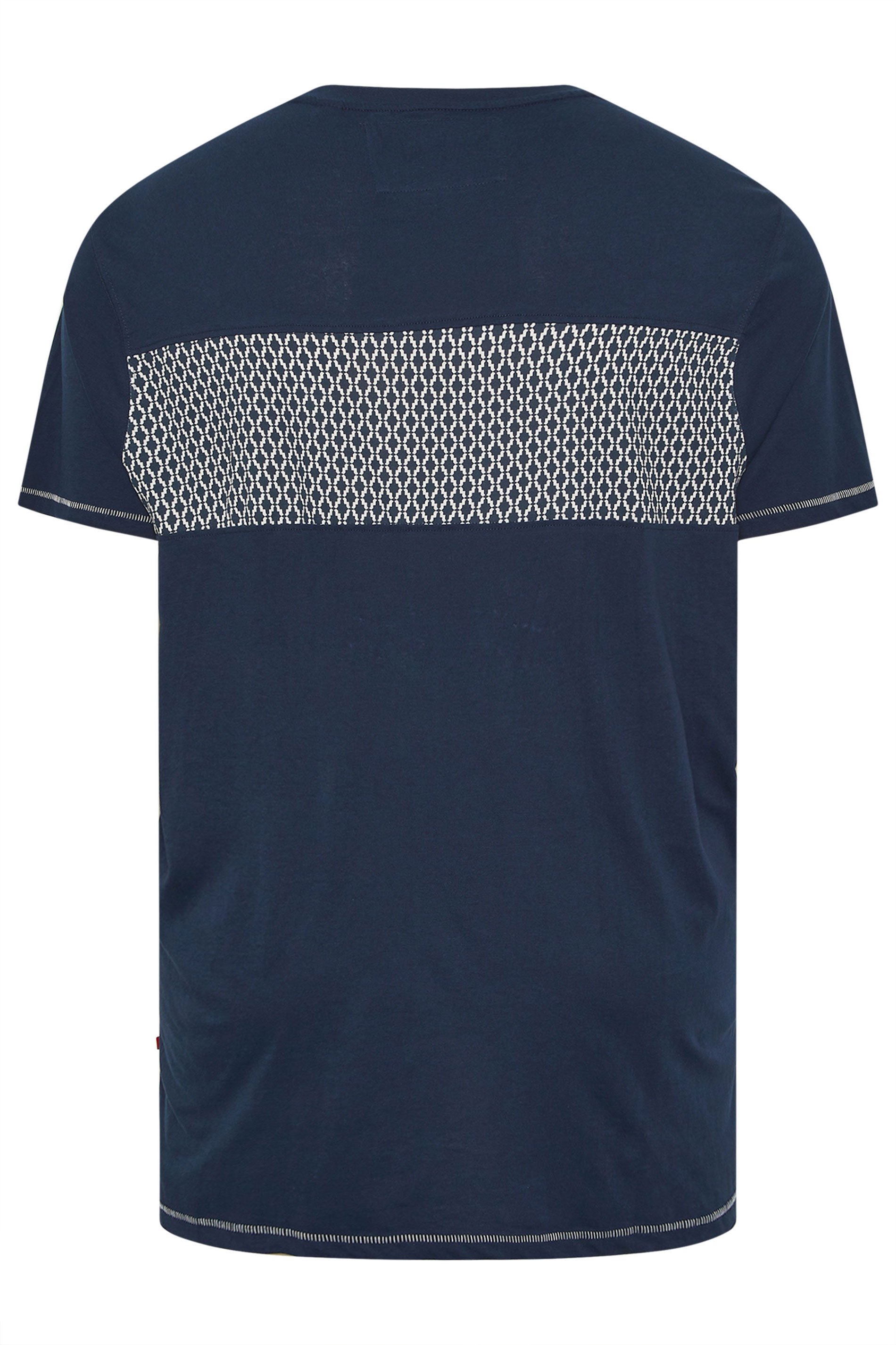 D555 Big & Tall Navy Blue Cut & Sew T-Shirt | BadRhino 4