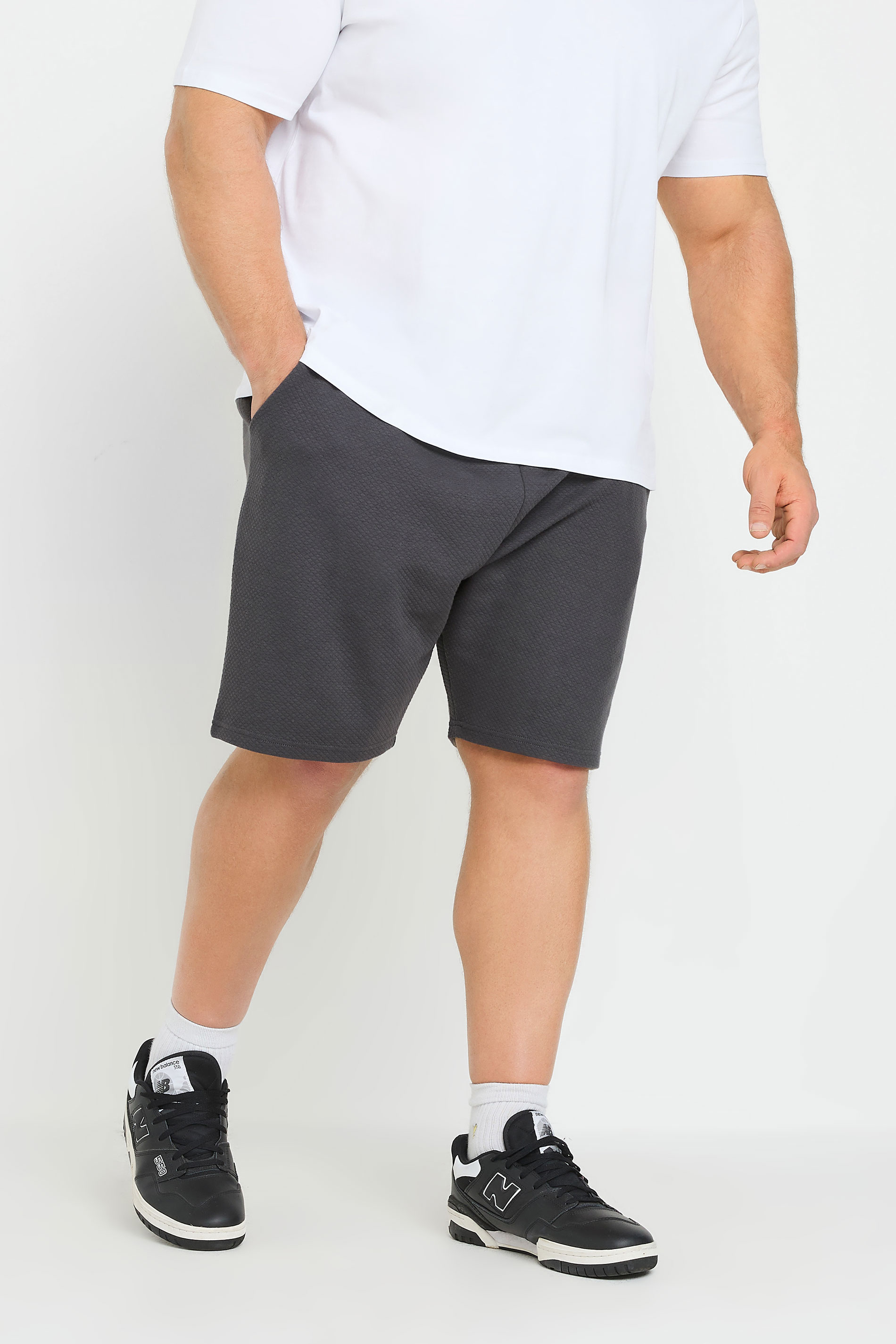BadRhino Big & Tall Grey Diamond Quilted shorts | BadRhino 1