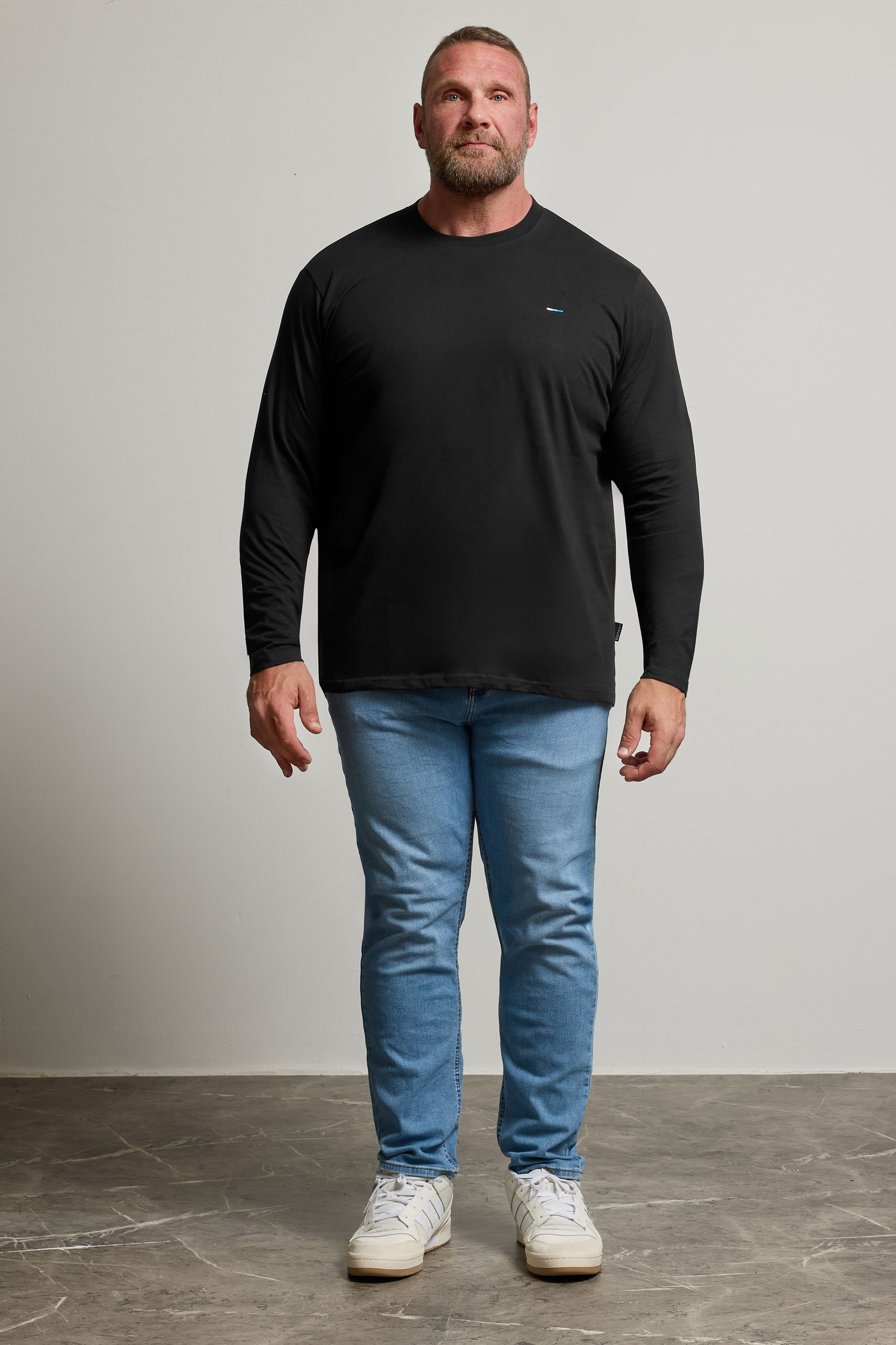 BadRhino Black Plain Long Sleeve T-Shirt | BadRhino 2