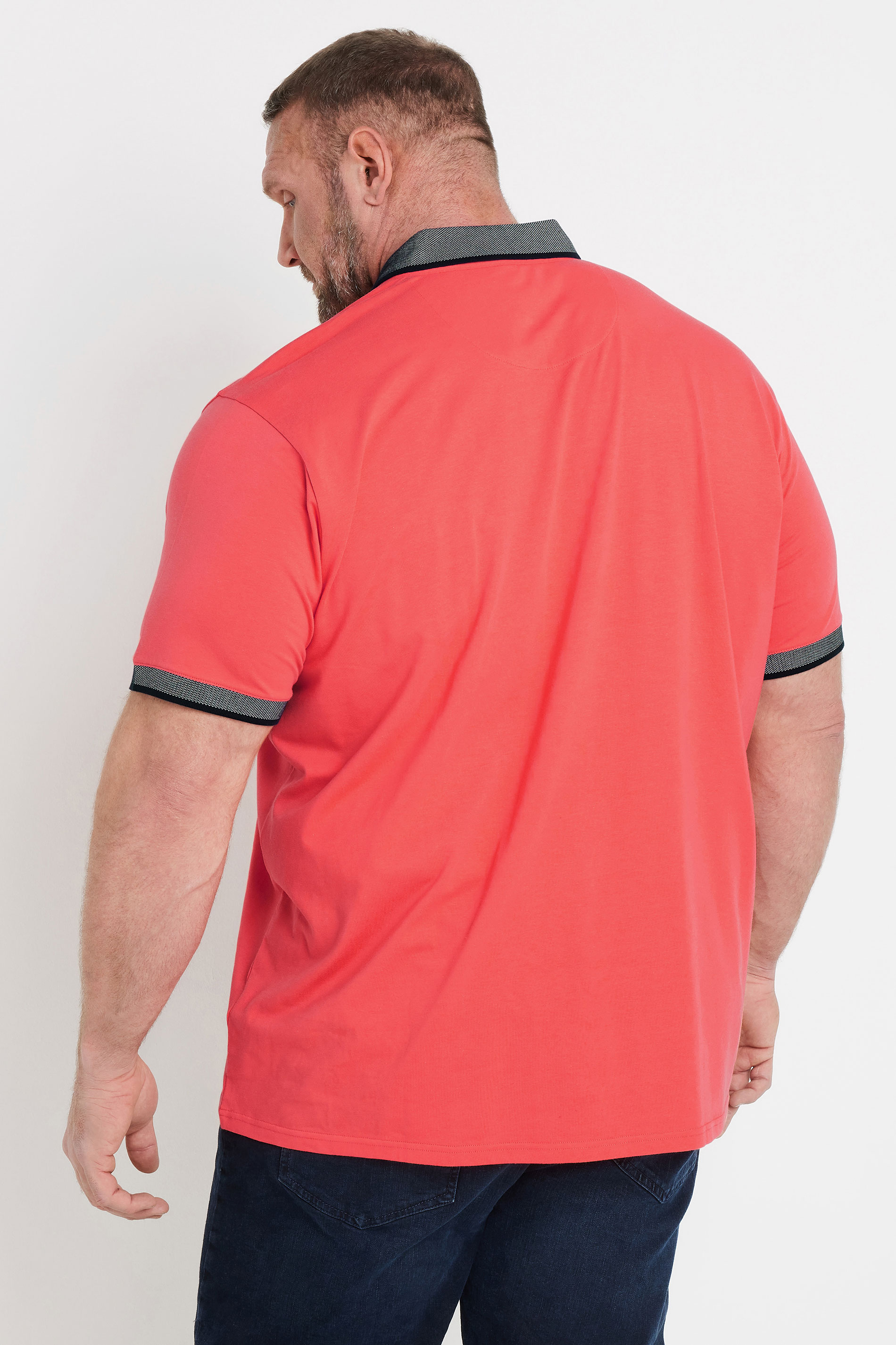 BadRhino Big & Tall Orange Chambray Polo Shirt | BadRhino 4
