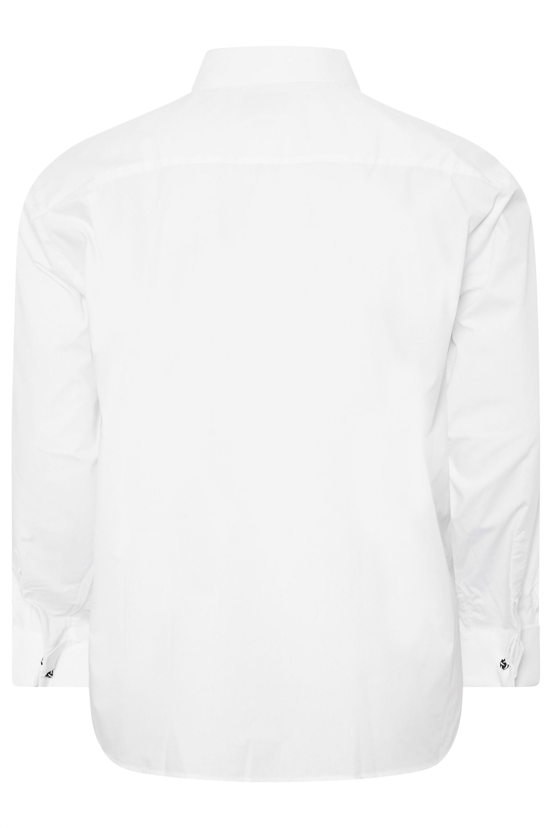 BadRhino Big & Tall White Long Sleeve Formal Shirt | BadRhino 5