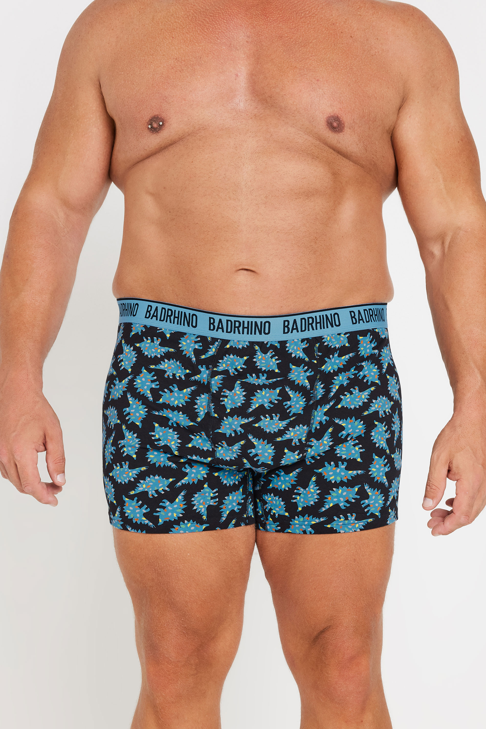 BadRhino Big & Tall 3 Pack Pink Green & Blue Printed Boxers | BadRhino 2