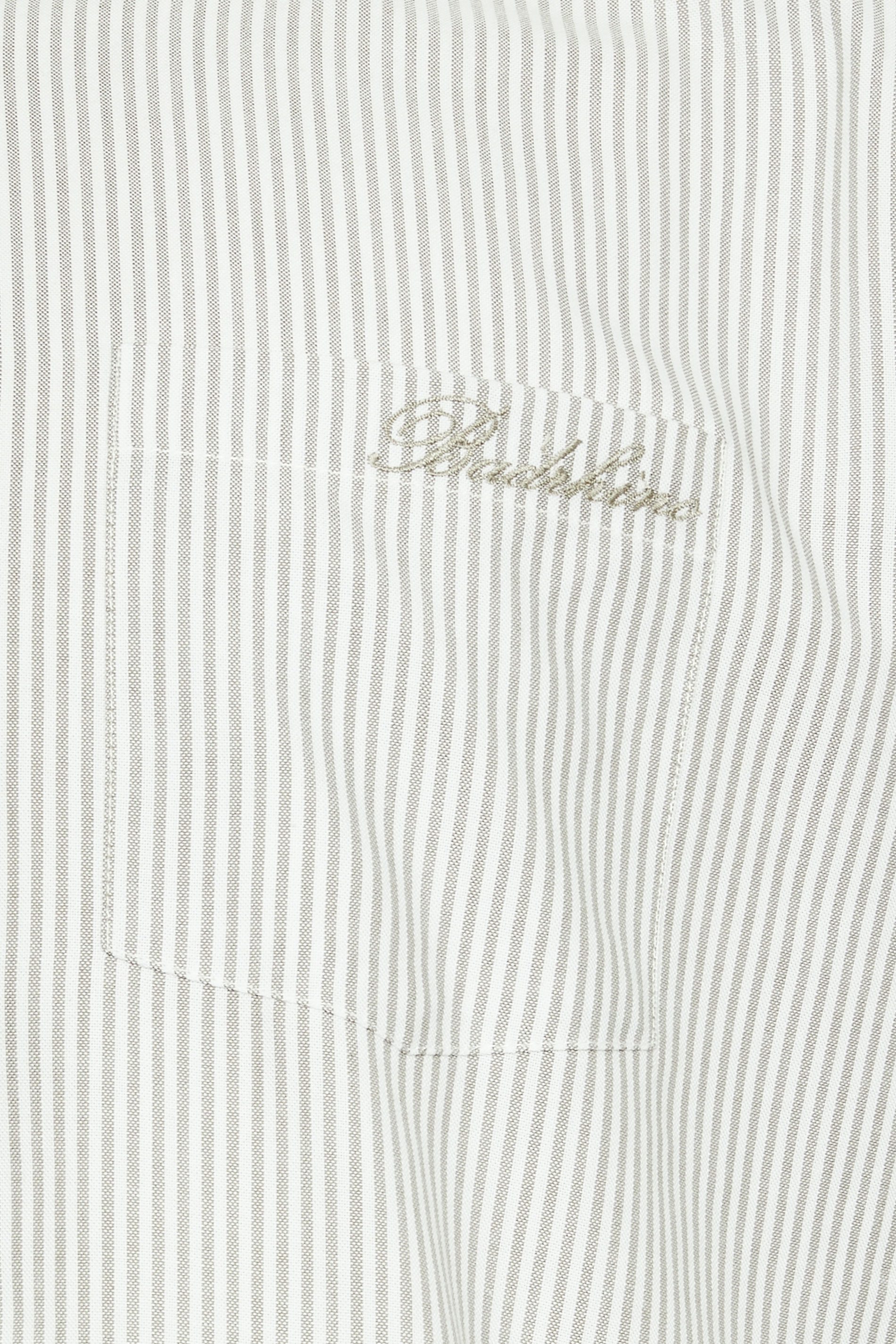 BadRhino Big & Tall Green Stripe Long Sleeve Oxford Shirt | BadRhino 4