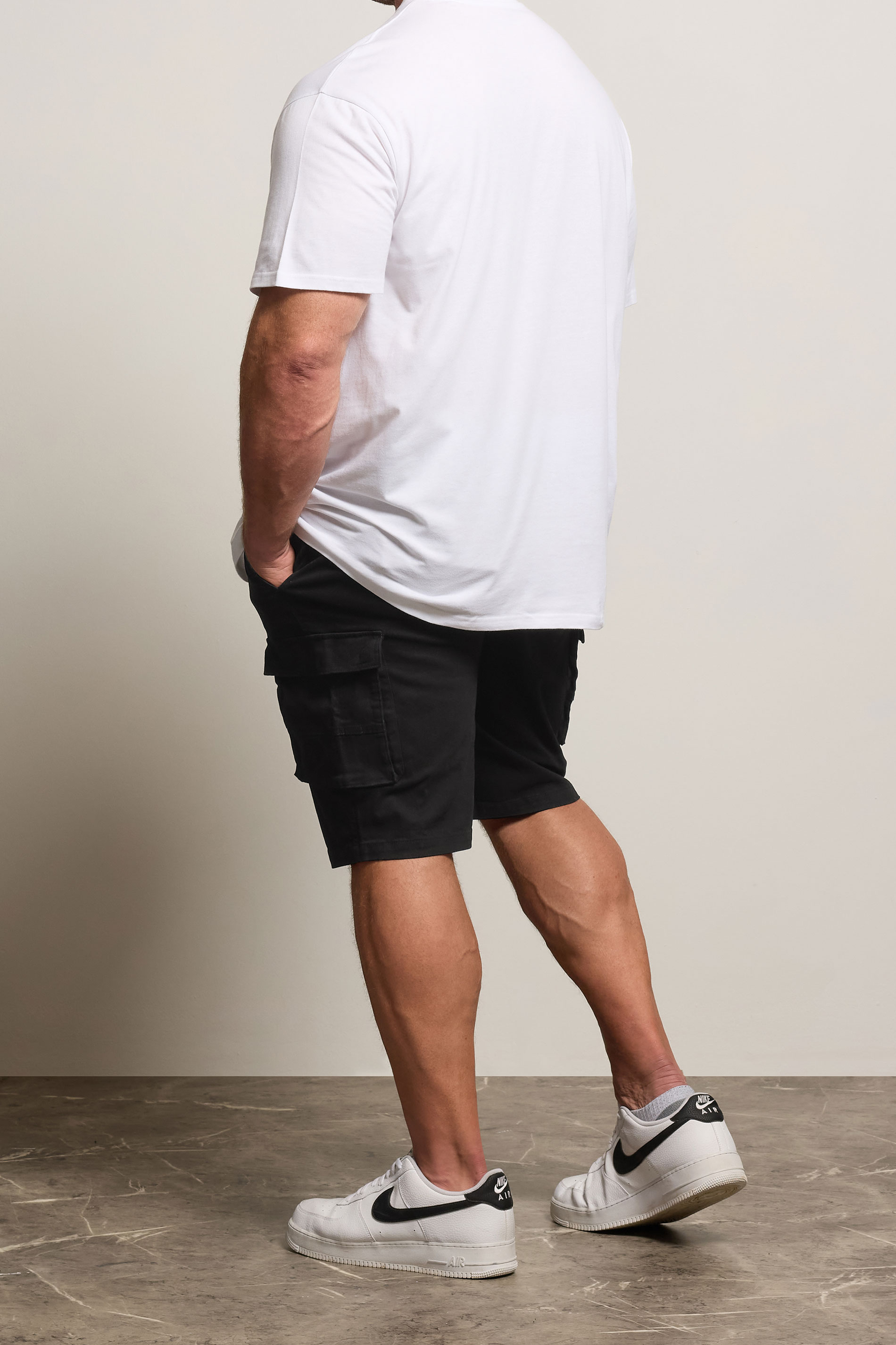 BadRhino Black Stretch Cargo Shorts | BadRhino 3