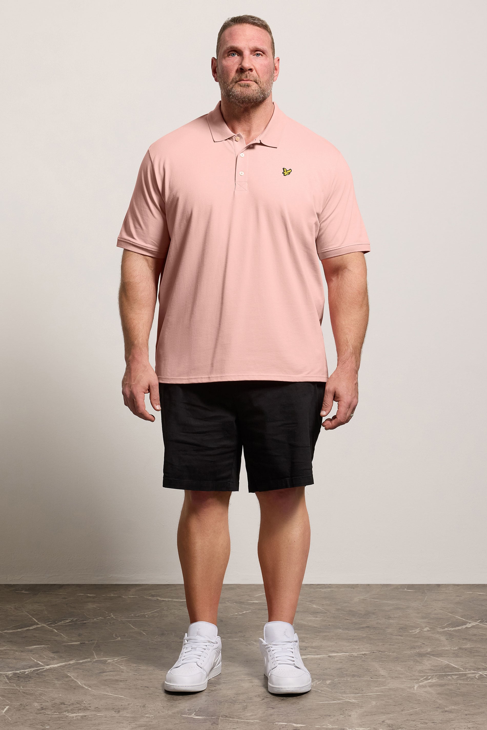 LYLE & SCOTT Big & Tall Grapefruit Pink Core Polo Shirt | BadRhino 1