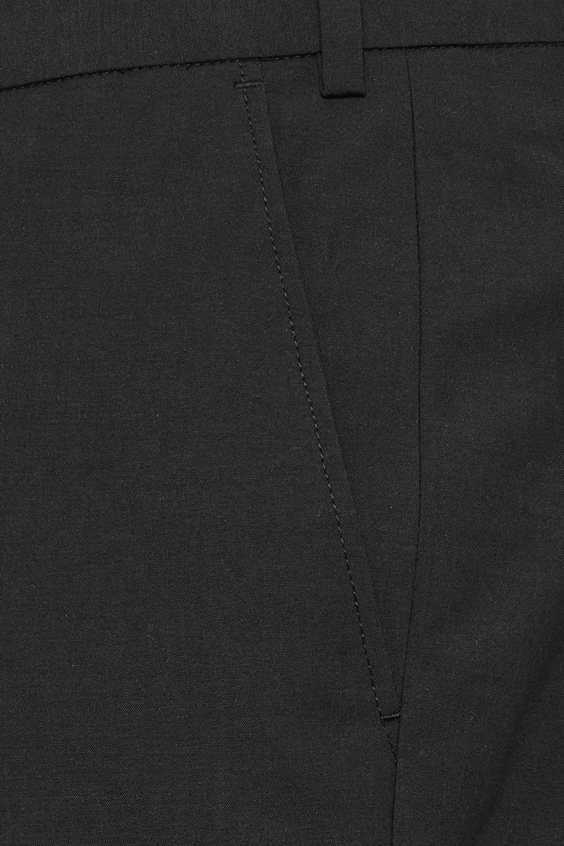 D555 Big & Tall Black Stretch Formal Trousers | BadRhino 5