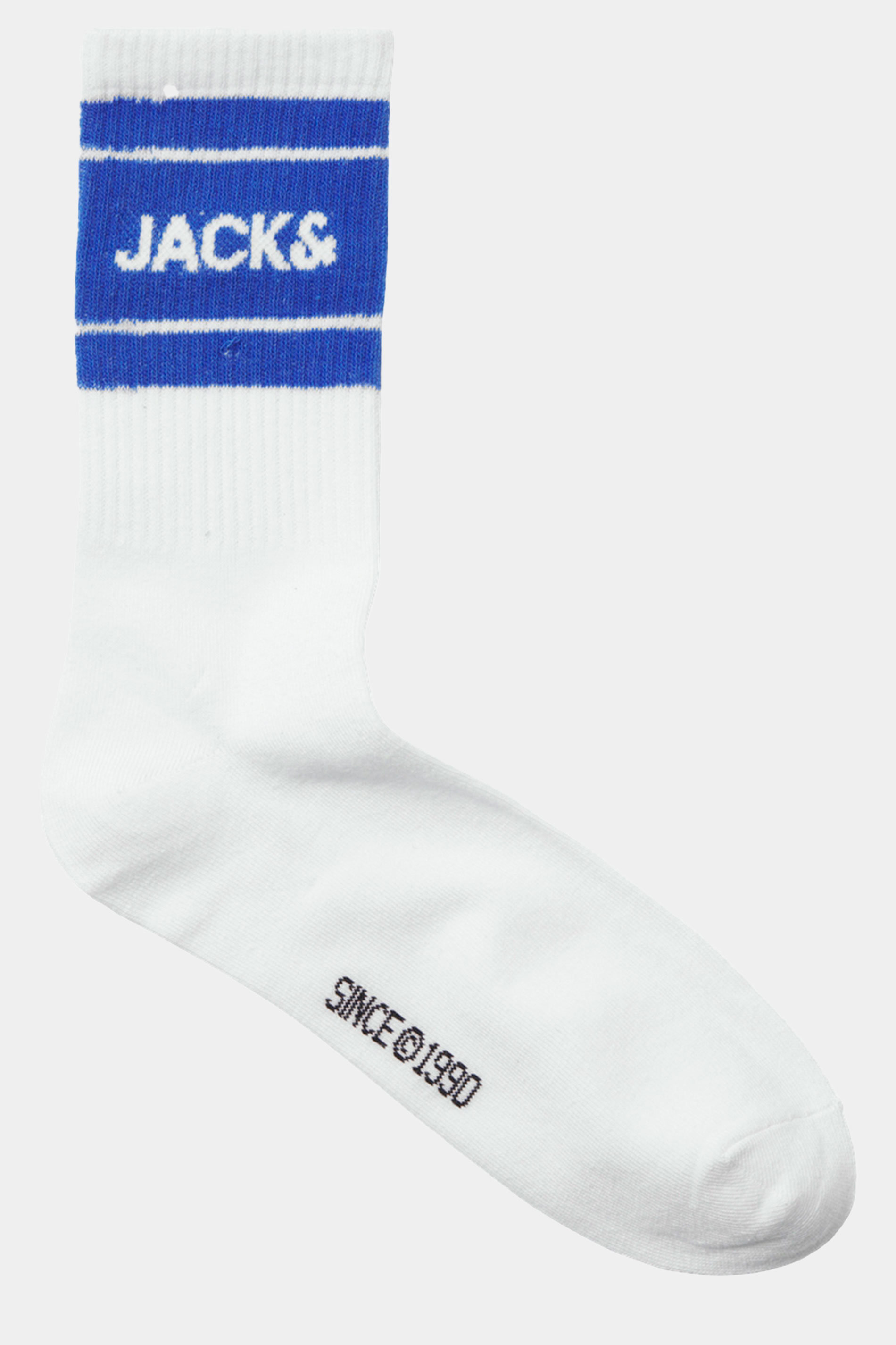 JACK & JONES 3 Pack Blue & White Tennis Socks | BadRhino 4