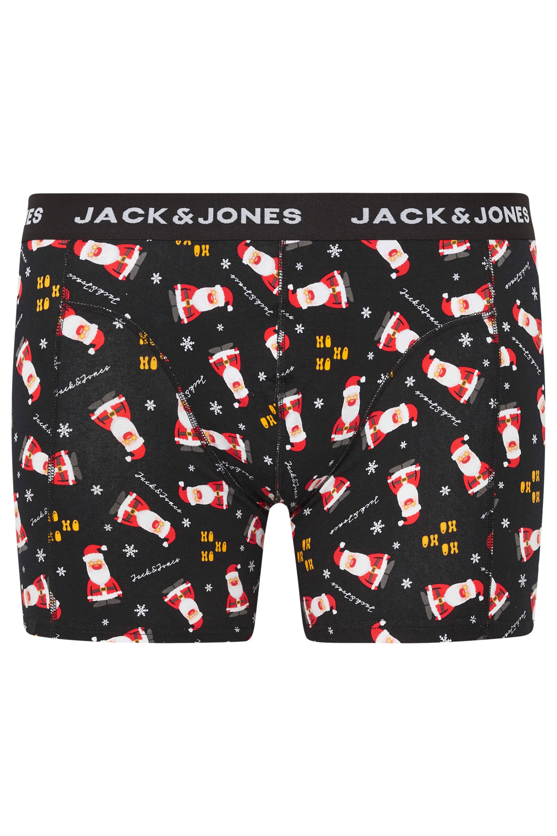 JACK & JONES 3 PACK Black 'Holly Jolly' Boxers | BadRhino 8
