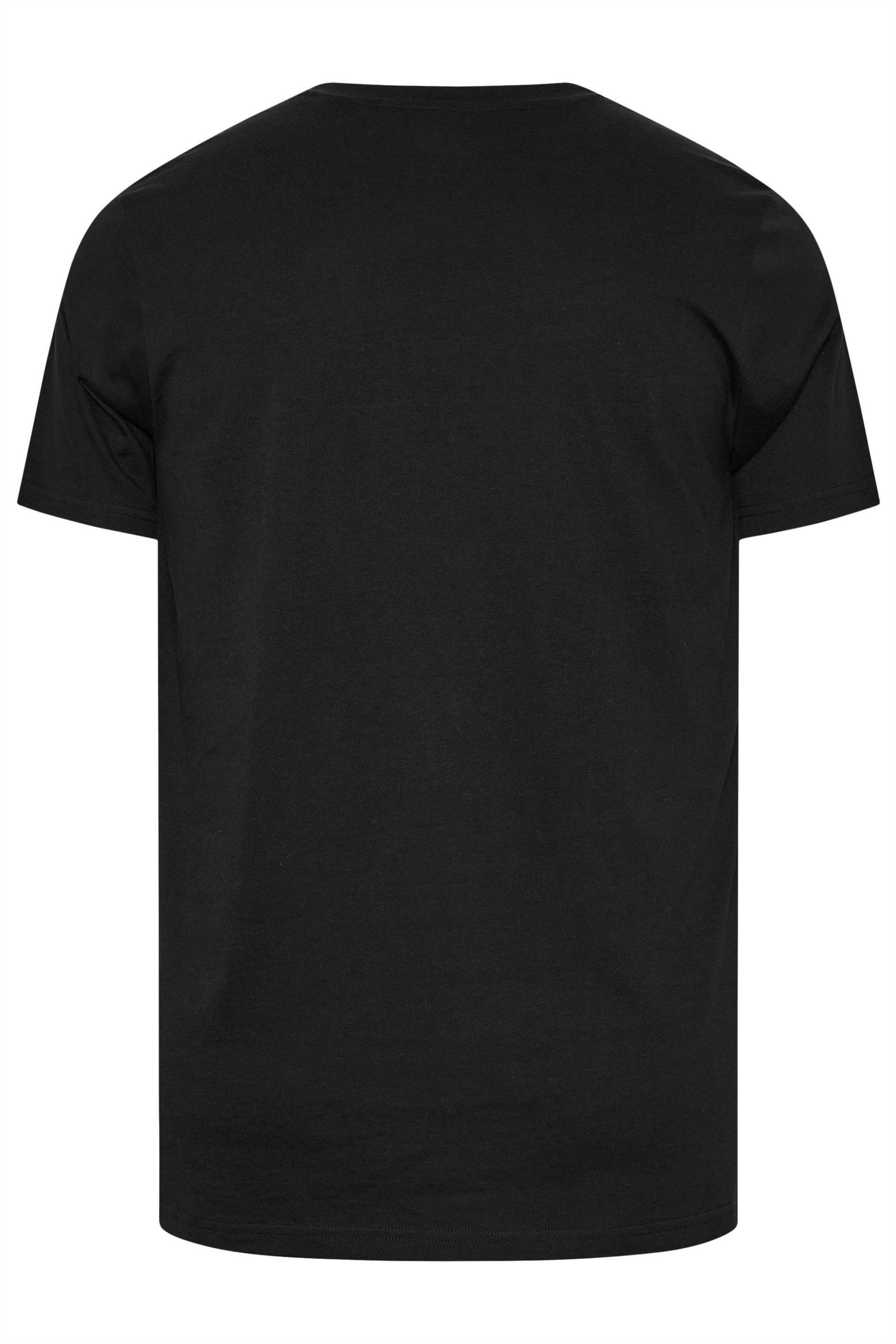 BadRhino Big & Tall Black 5 Pack V-Neck T-Shirts | BadRhino 3