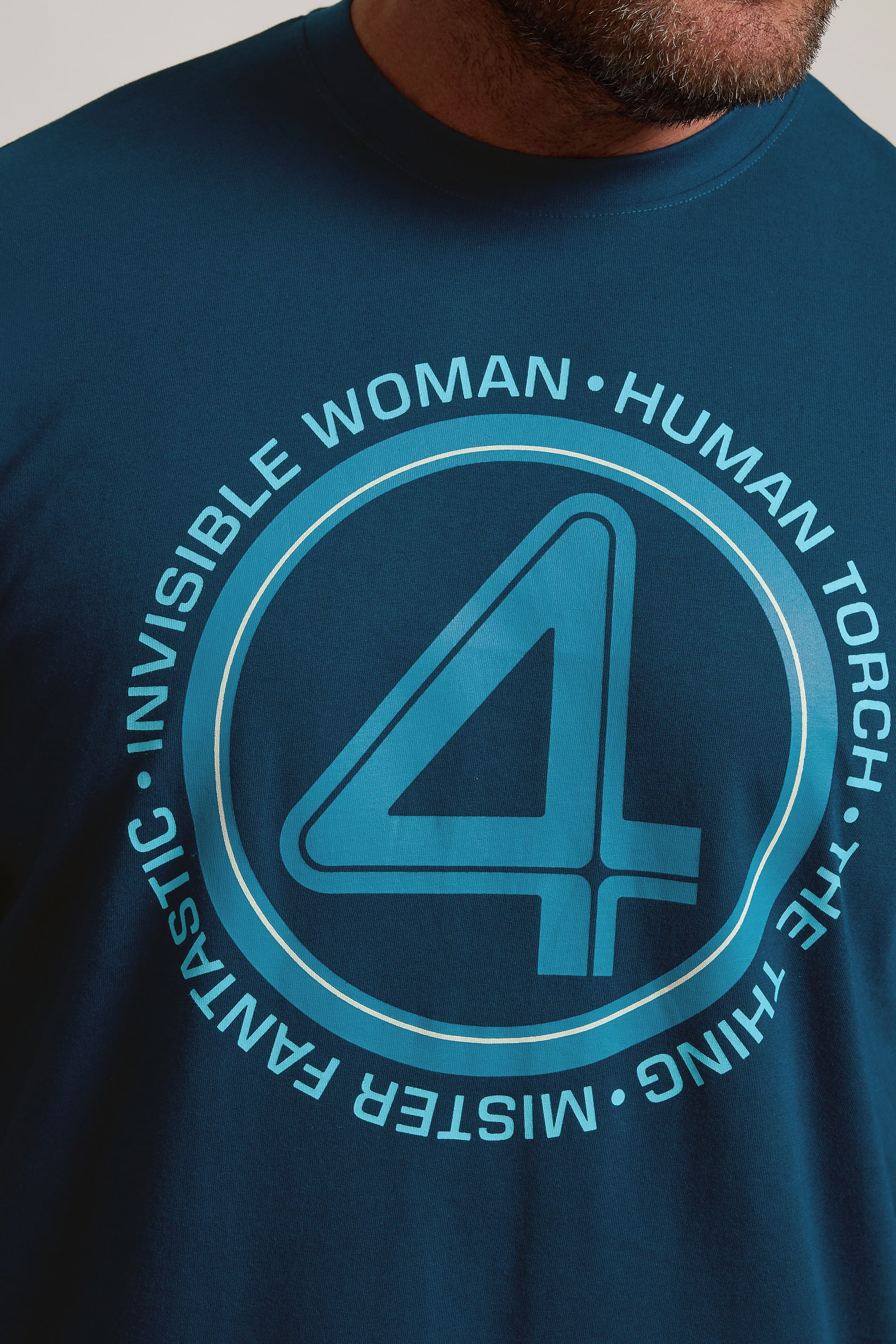BadRhino Big & Tall Blue Fantastic 4 Graphic T-Shirt | BadRhino 4