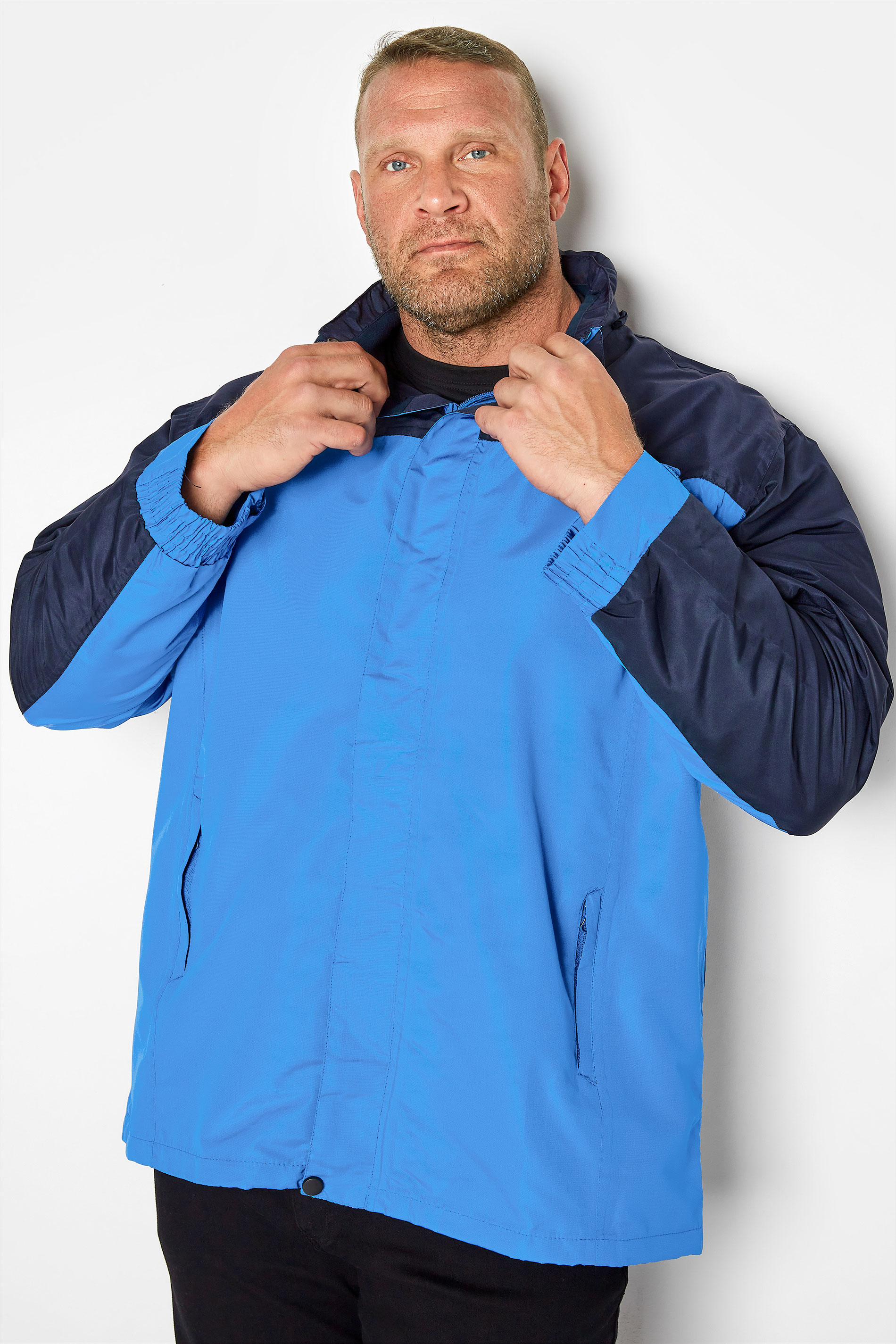KAM Blue Colour Block Waterproof Jacket | BadRhino 1