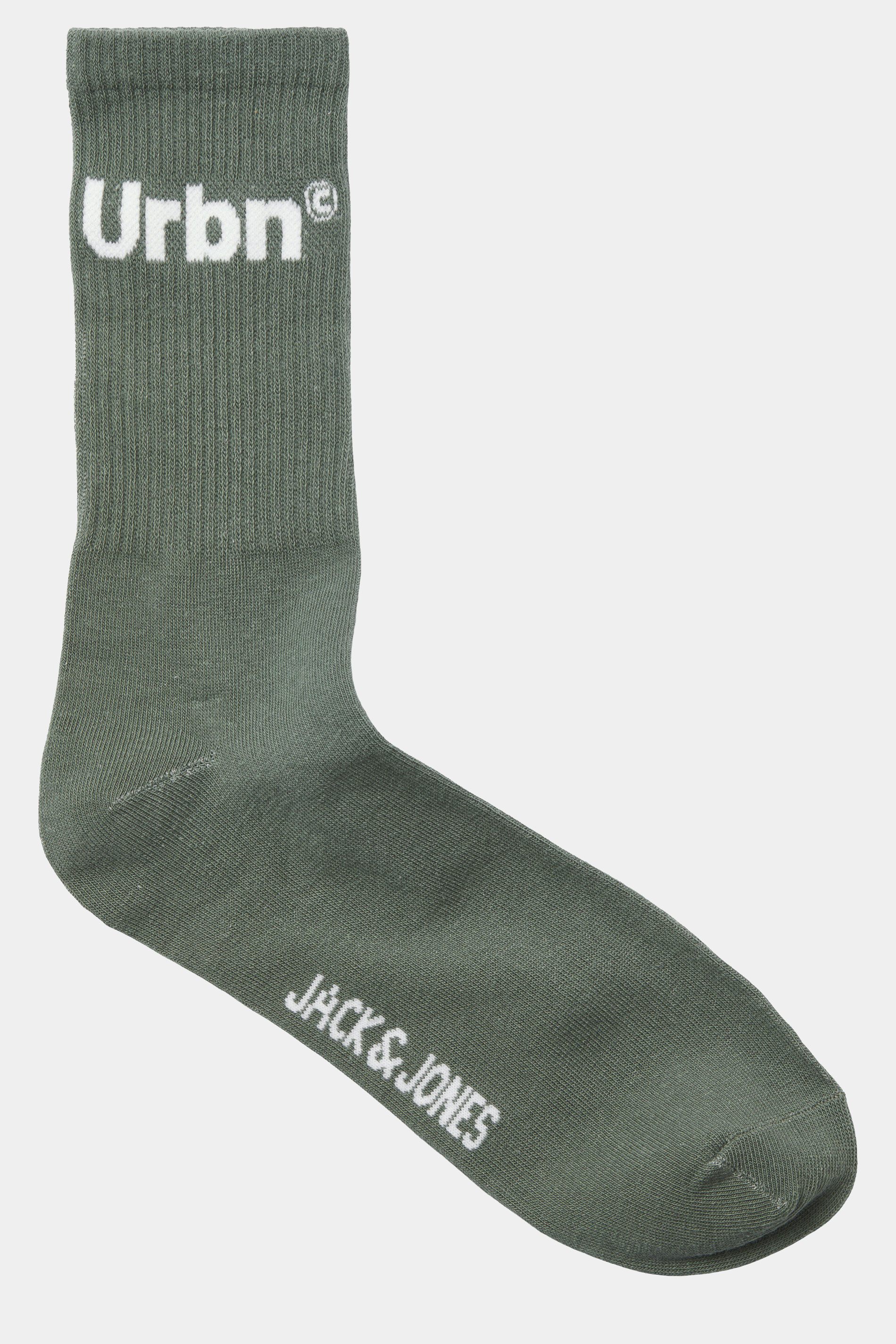 JACK & JONES 3 Pack White & Green 'Urbn' Socks | BadRhino 4