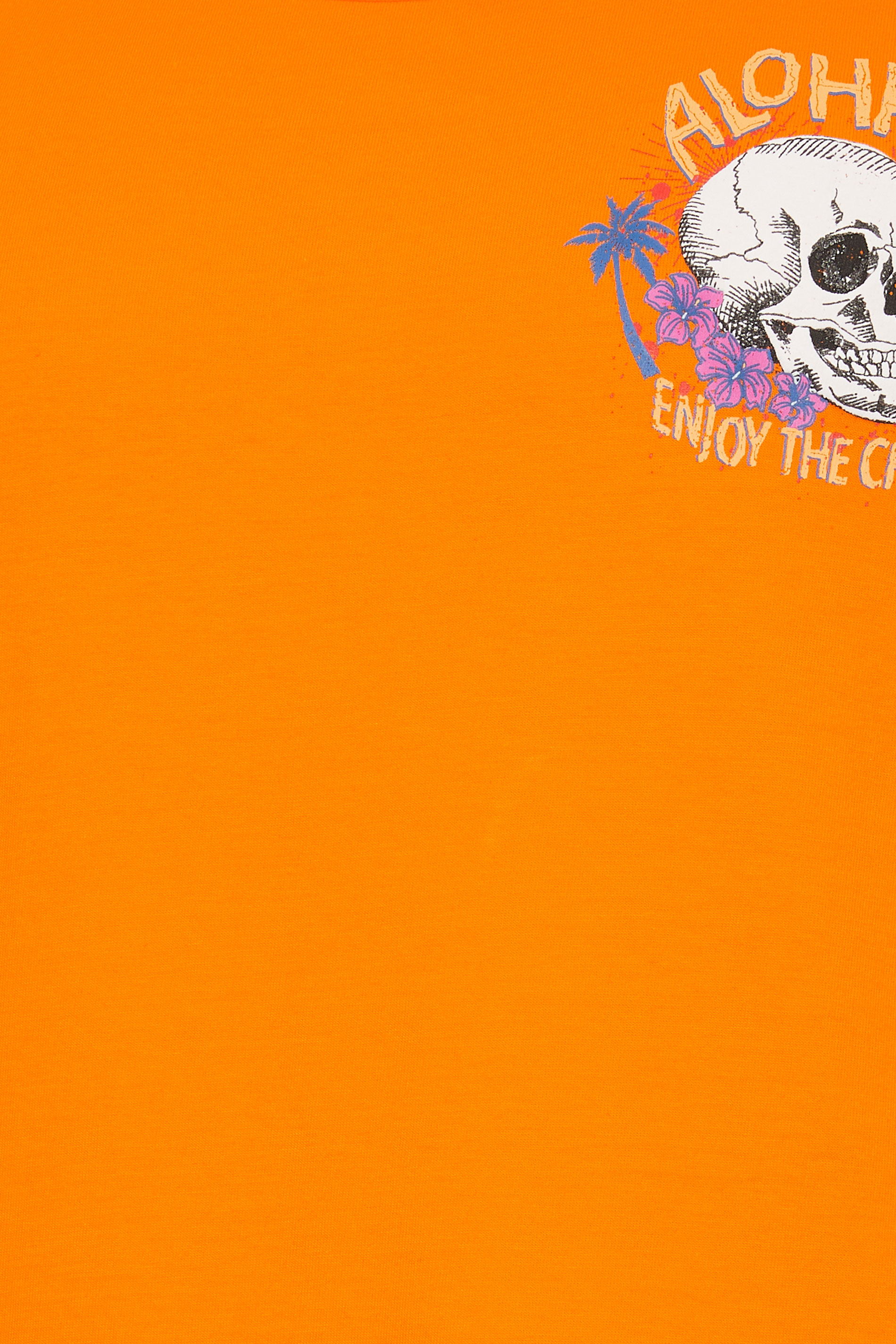BadRhino Big & Tall Orange 'Aloha' Skull Vest Top | BadRhino 2