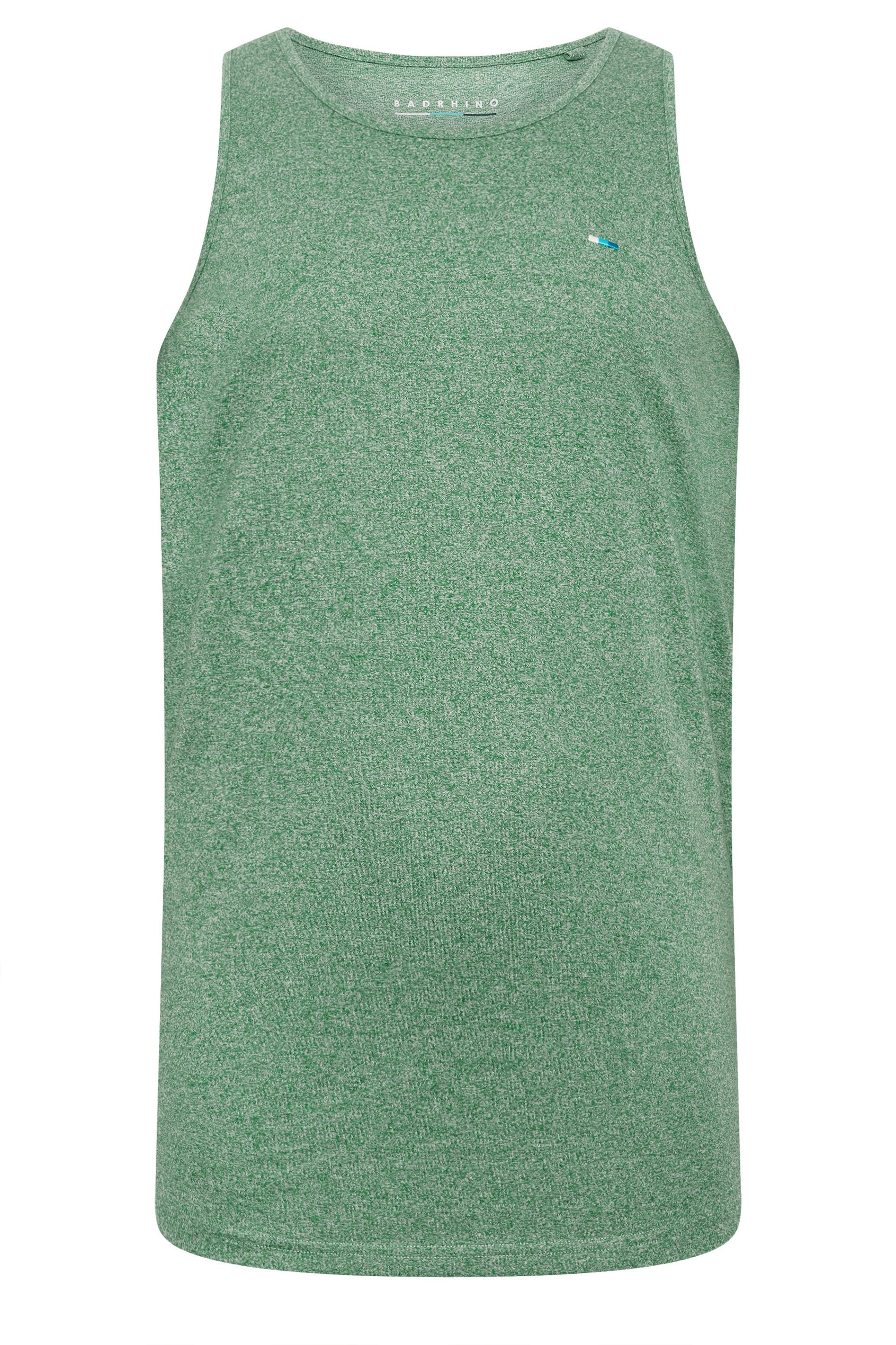 BadRhino Big & Tall Green Cotton Marl Vest | BadRhino 3