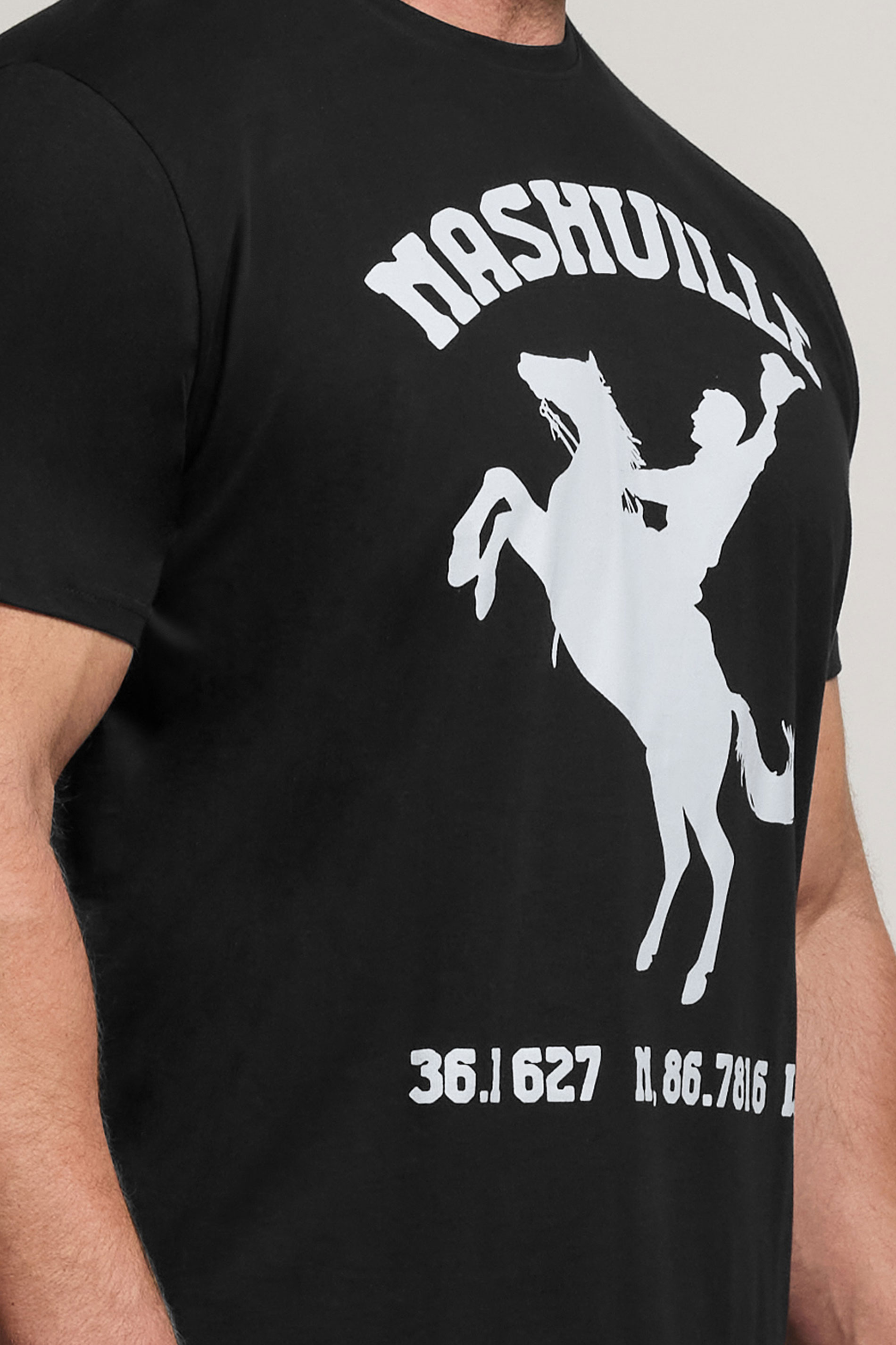 BadRhino Big & Tall Black 'Nashville' Graphic T-Shirt 5