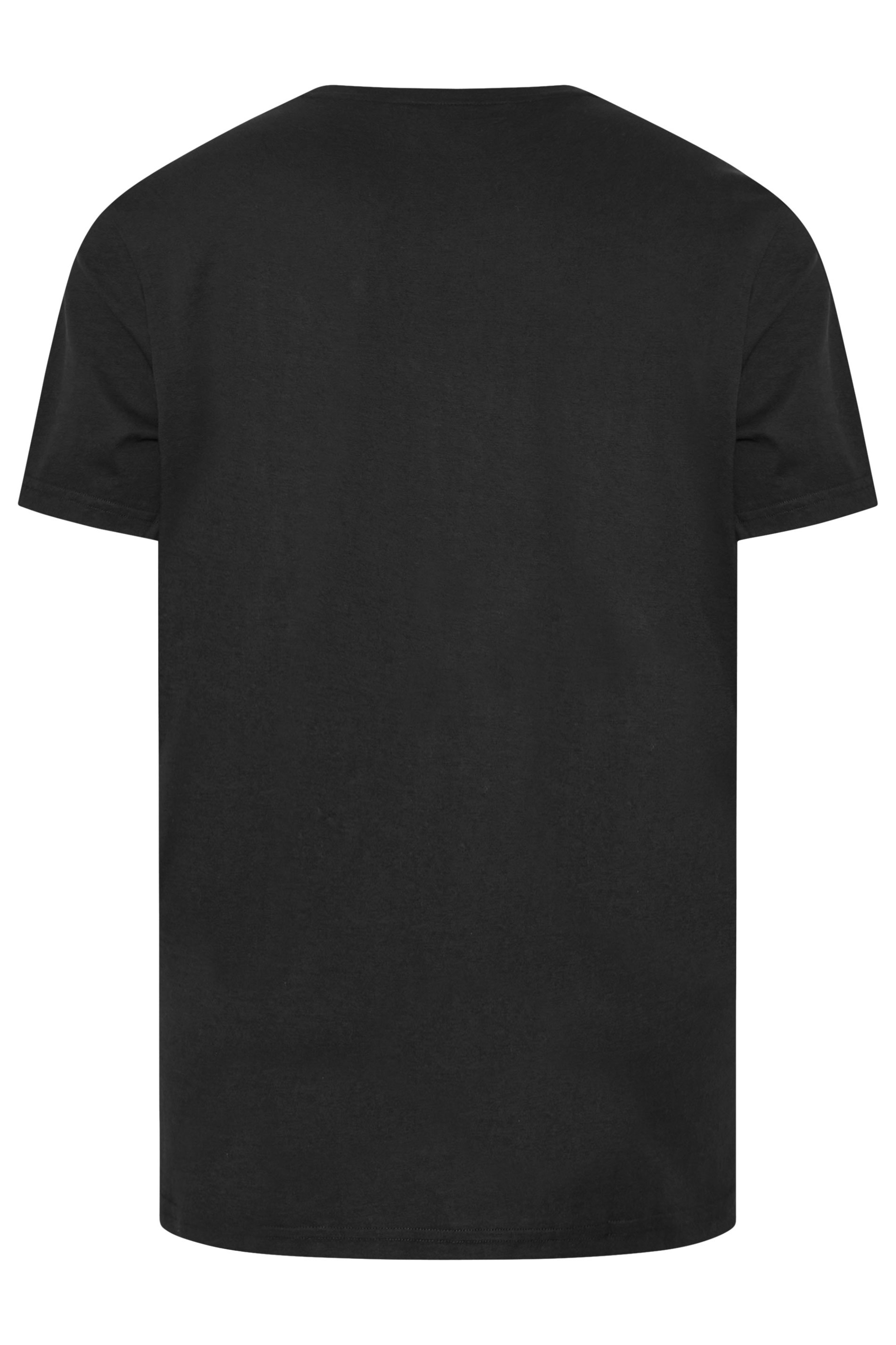 LYLE & SCOTT Big & Tall Black Plain T-Shirt | BadRhino 4