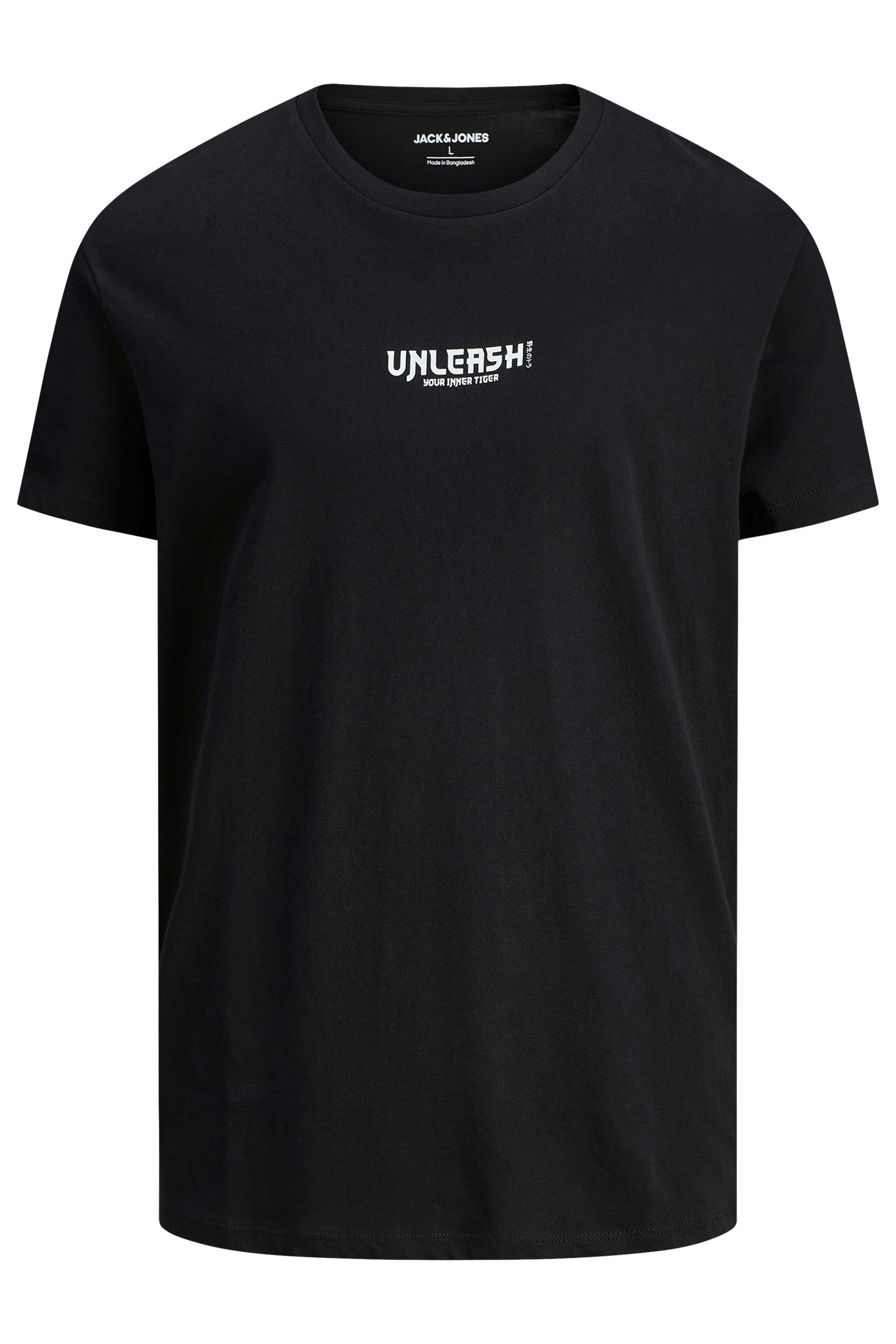 JACK & JONES Big & Tall Black Tiger Graphic T-Shirt | BadRhino 4