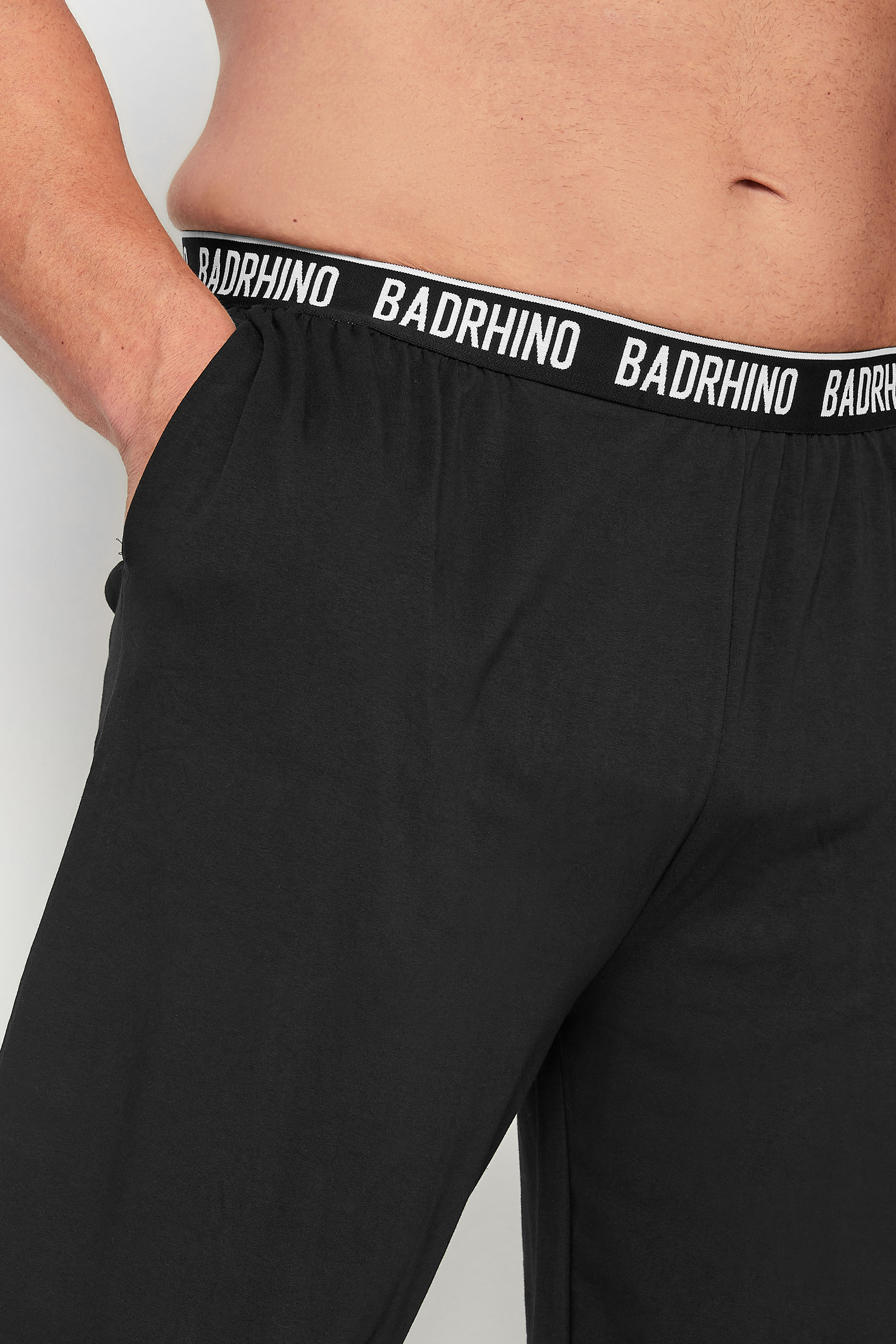 BadRhino Big & Tall Black Lounge Trousers | BadRhino 2