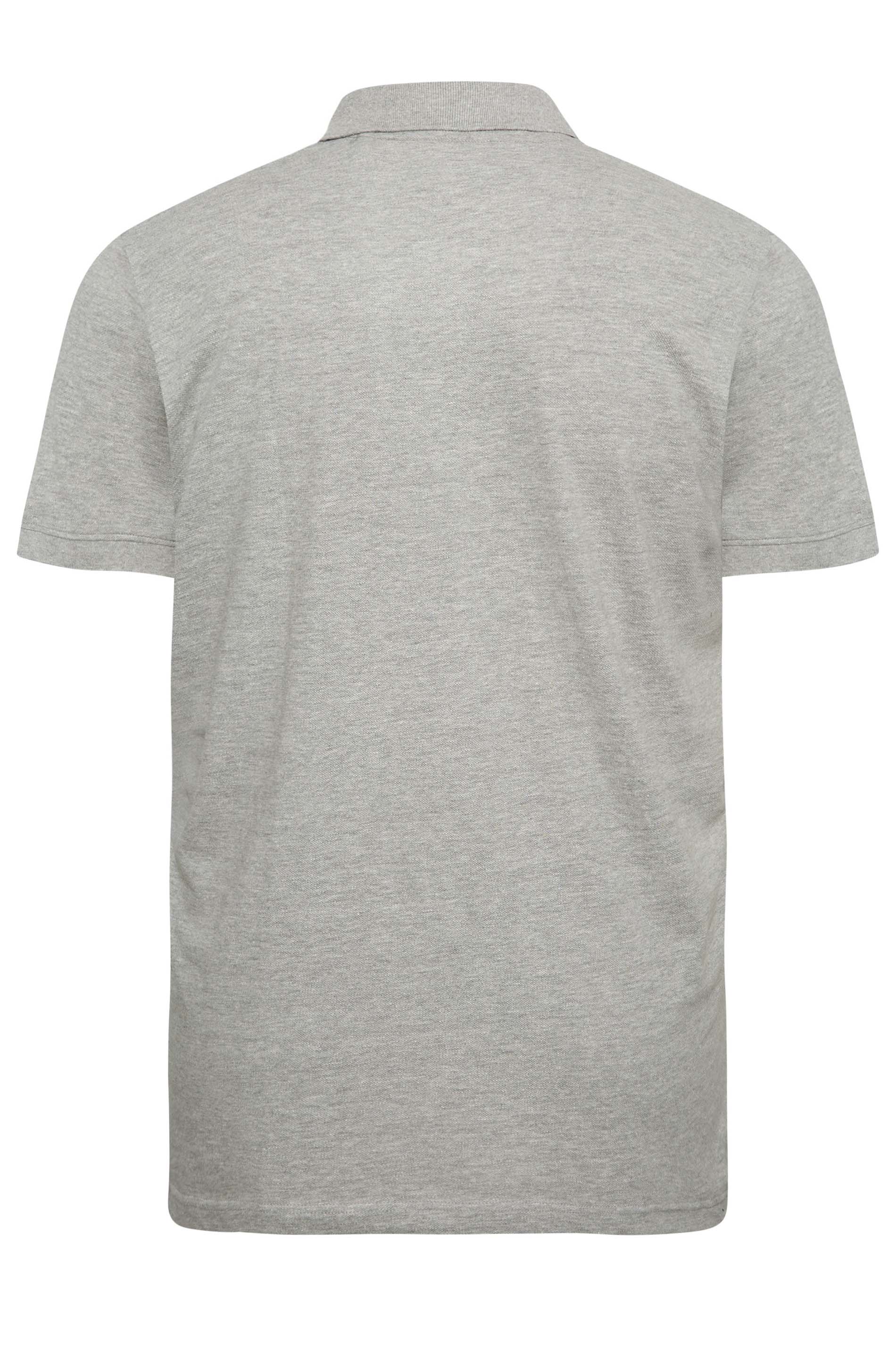 Rhino Grey Men's Melange Polo T Shirt - Zoop