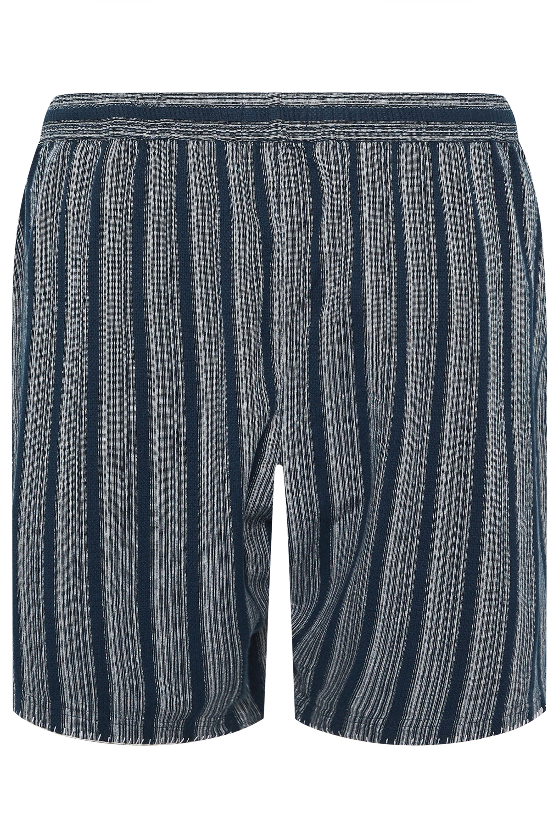 BadRhino Big & Tall Navy Blue & White Stripe Shorts | BadRhino 8