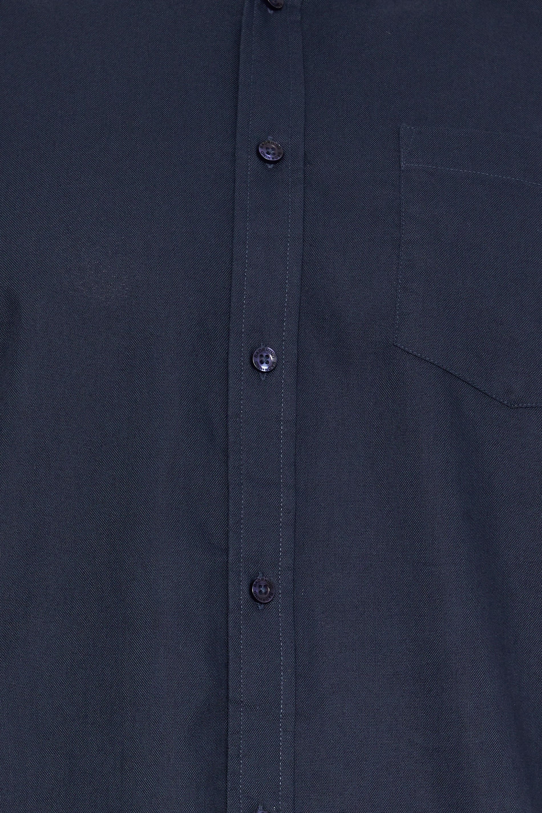 BadRhino Big & Tall Navy Blue Long Sleeve Oxford Shirt | BadRhino 5