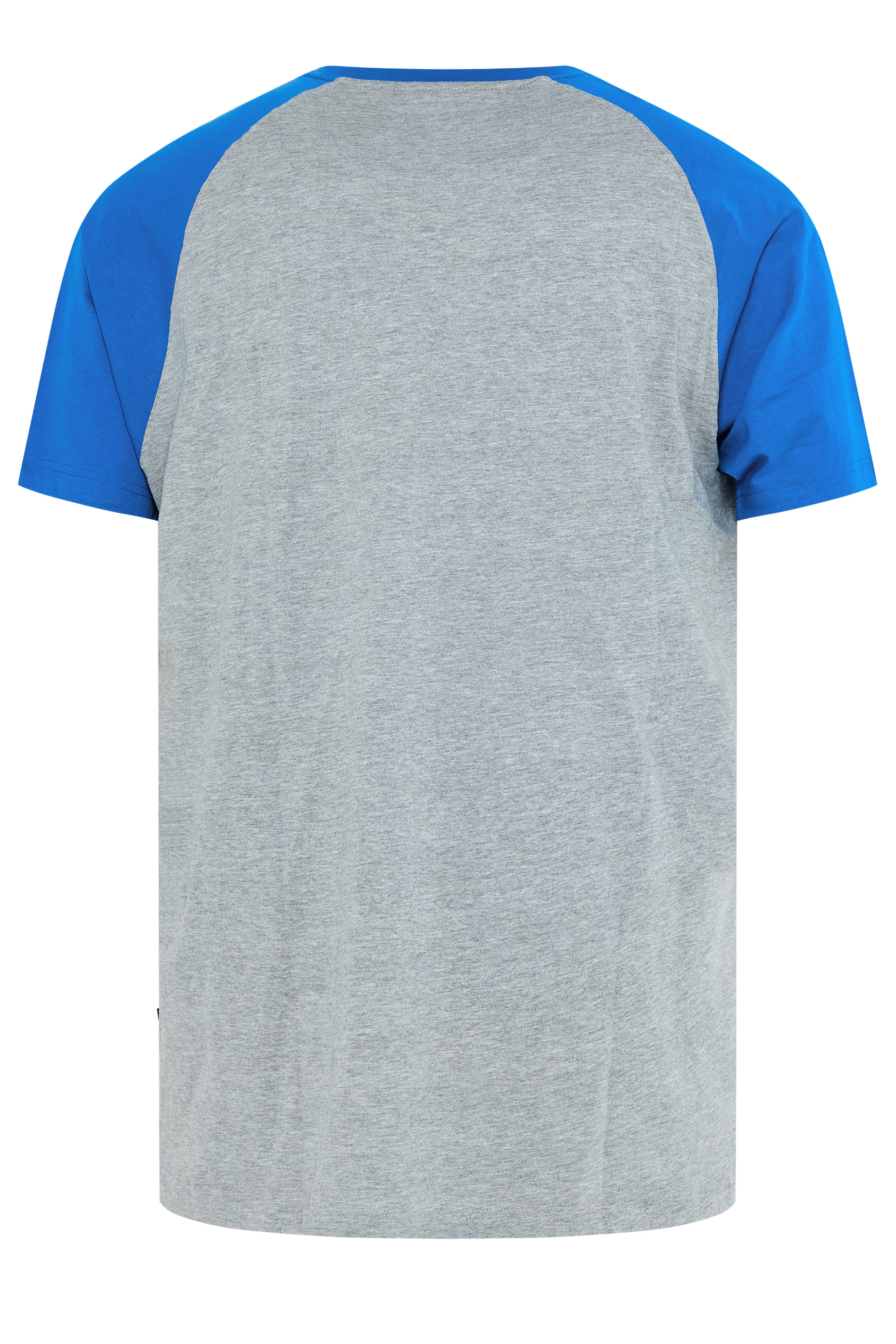 KAM Big & Tall Grey Raglan Graphic Print T-Shirt | BadRhino 2
