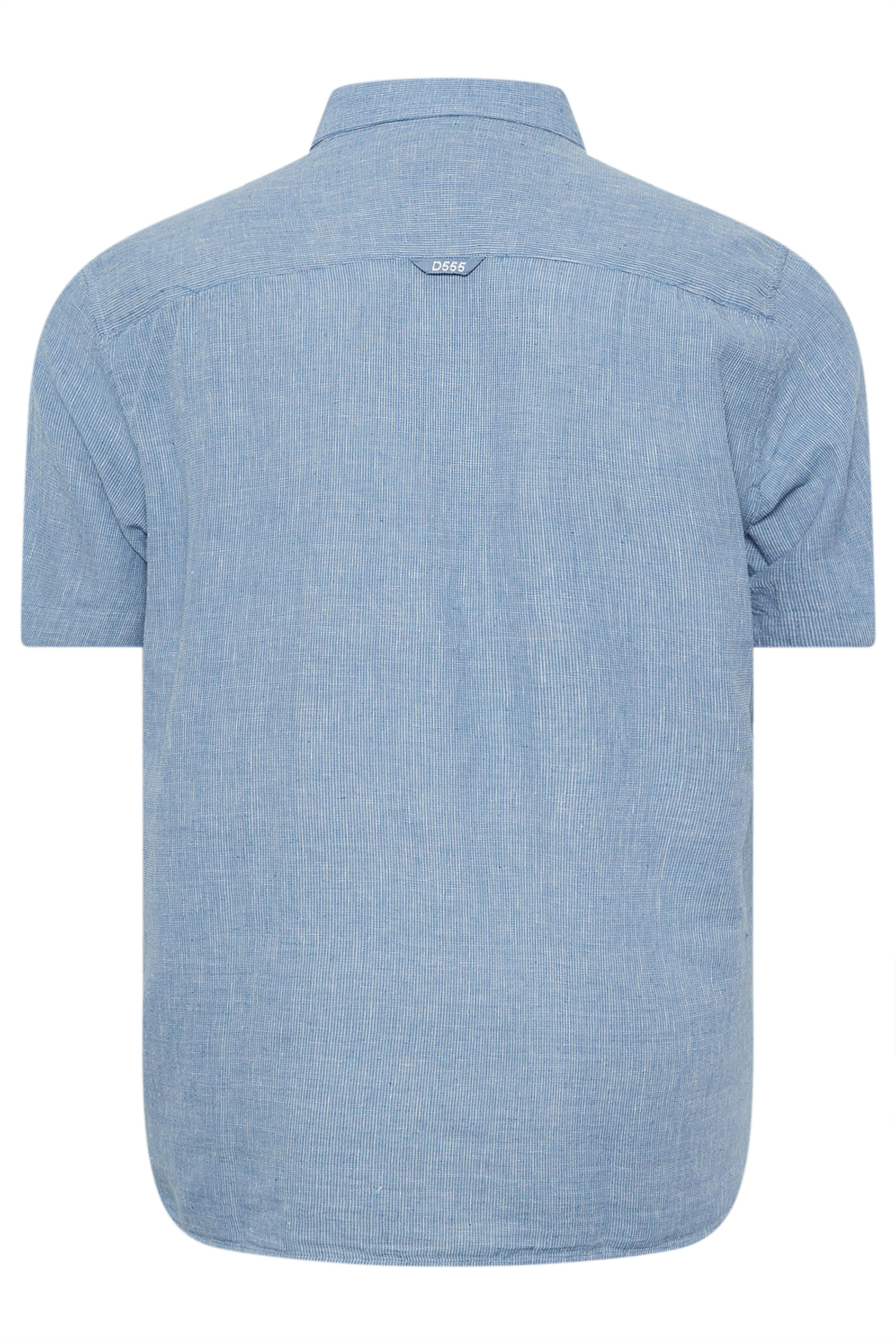 D555 Navy Blue Striped Linen Shirt | BadRhino 4