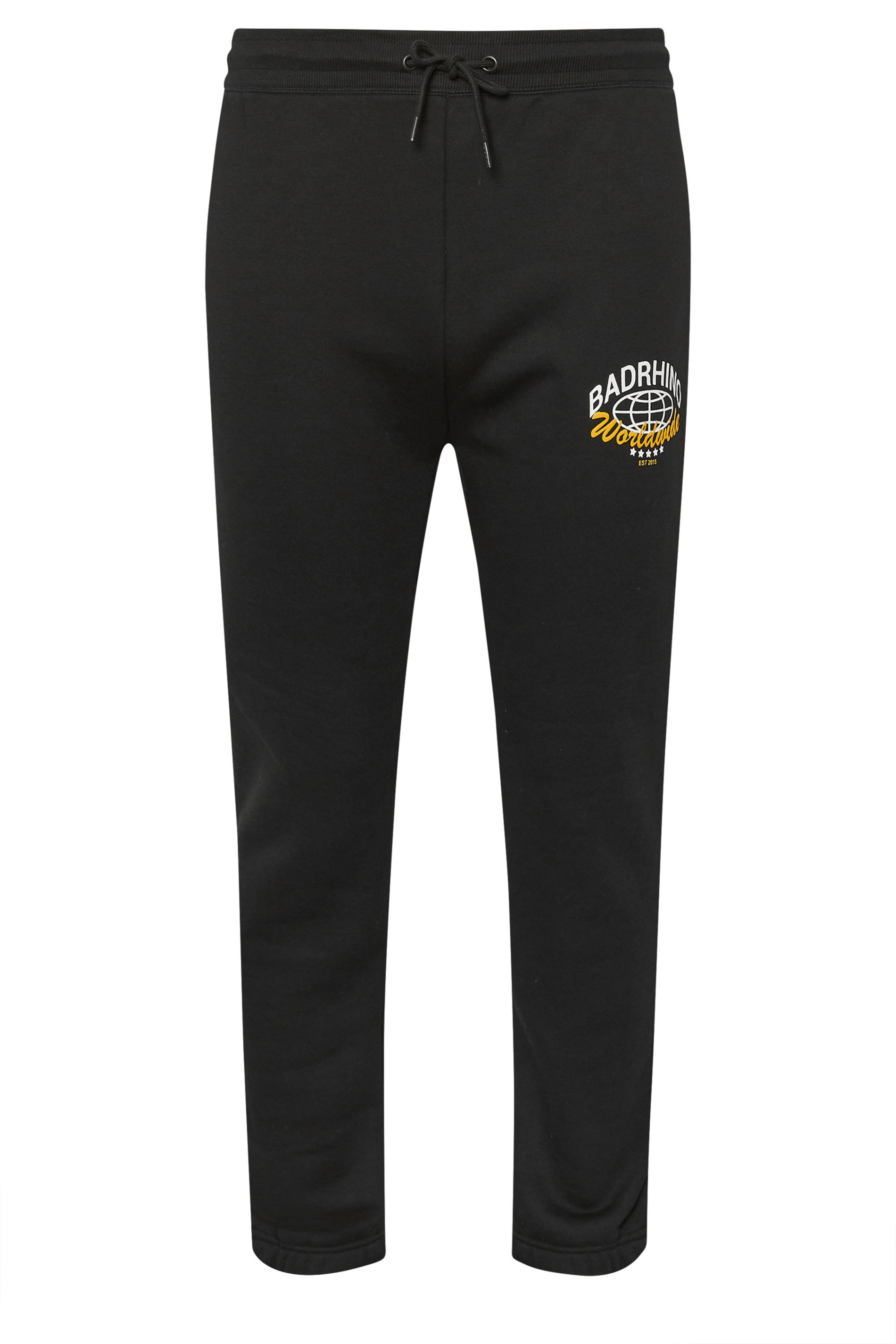 BadRhino Big & Tall Black Worldwide Print Joggers | BadRhino 6